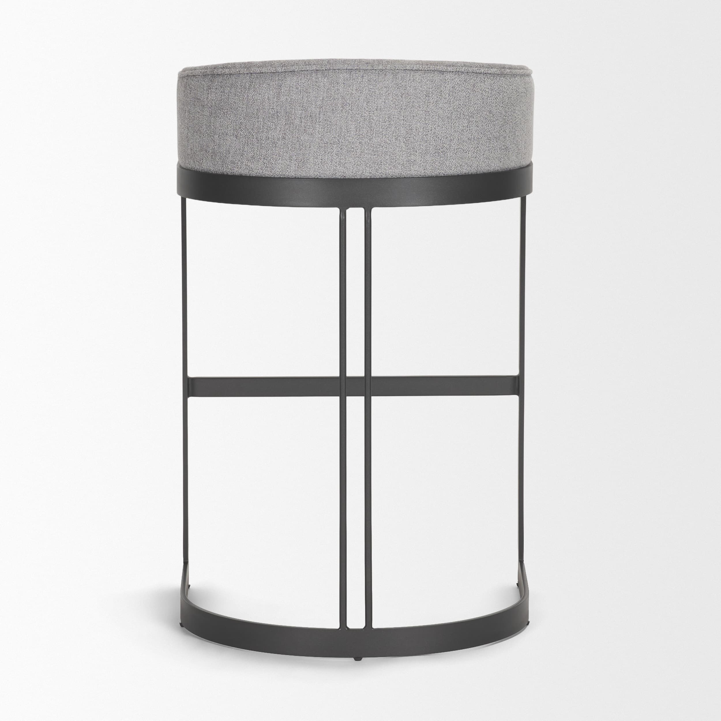Hollyfield Low Back 32.7in Seat Counter Stool | II Gray Fabric w/ Bar — product photograph