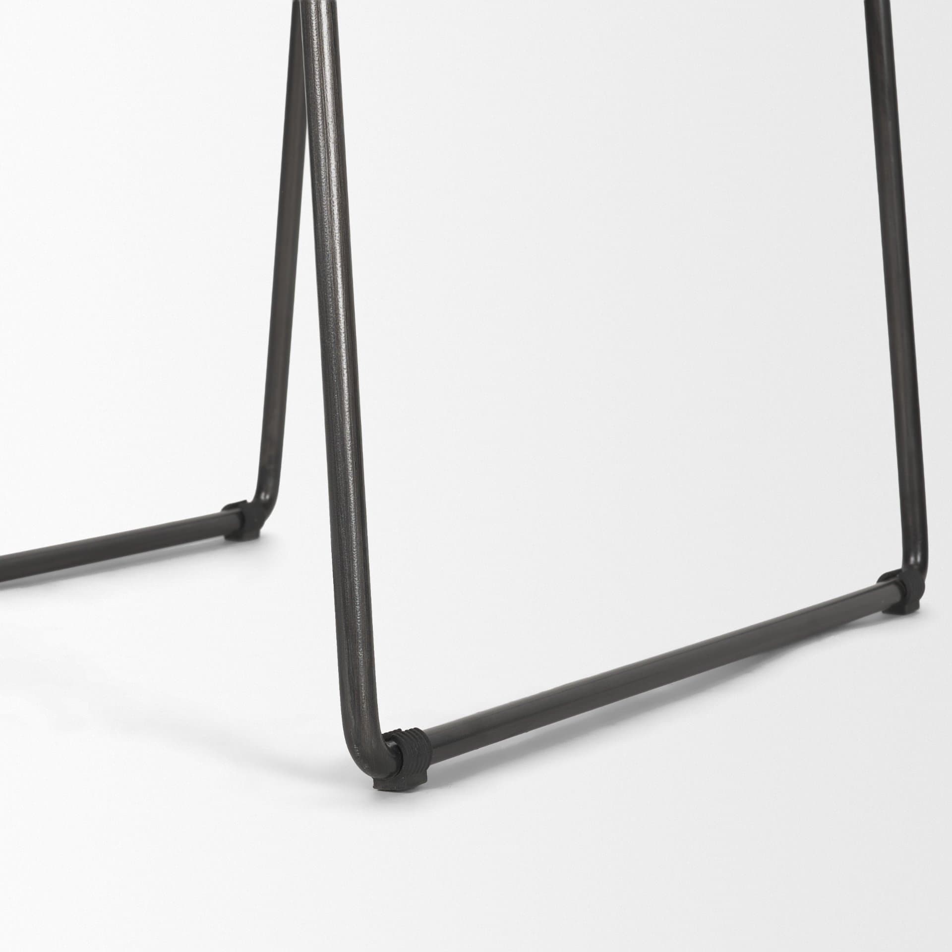 Thornton Solid Back Dining Side Chair | Faux Leather w/ Iron — product photograph