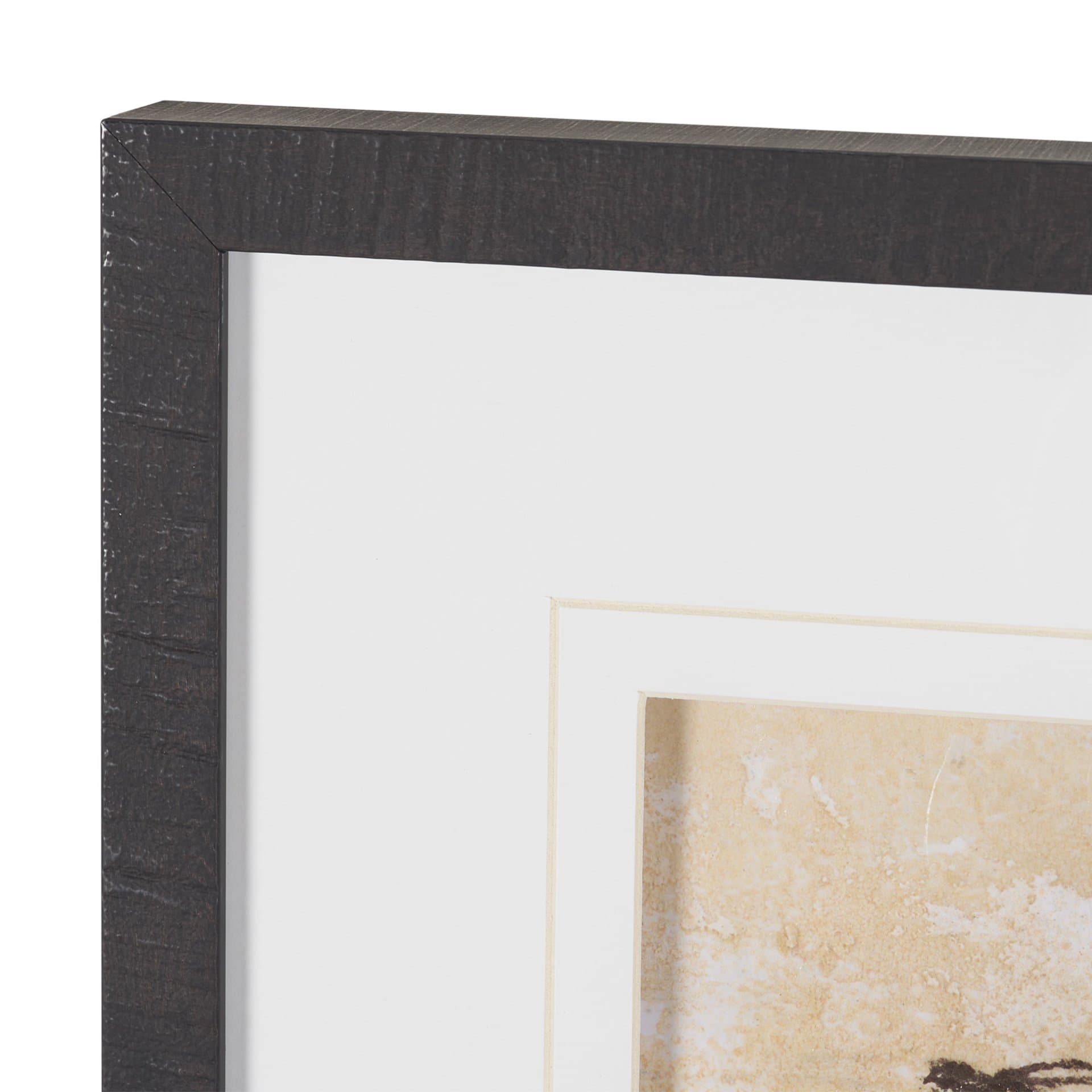 "Hat Trick" by Mercana Studio Hand-Embellished Textured Framed Artwork Matted under Glass — product photograph