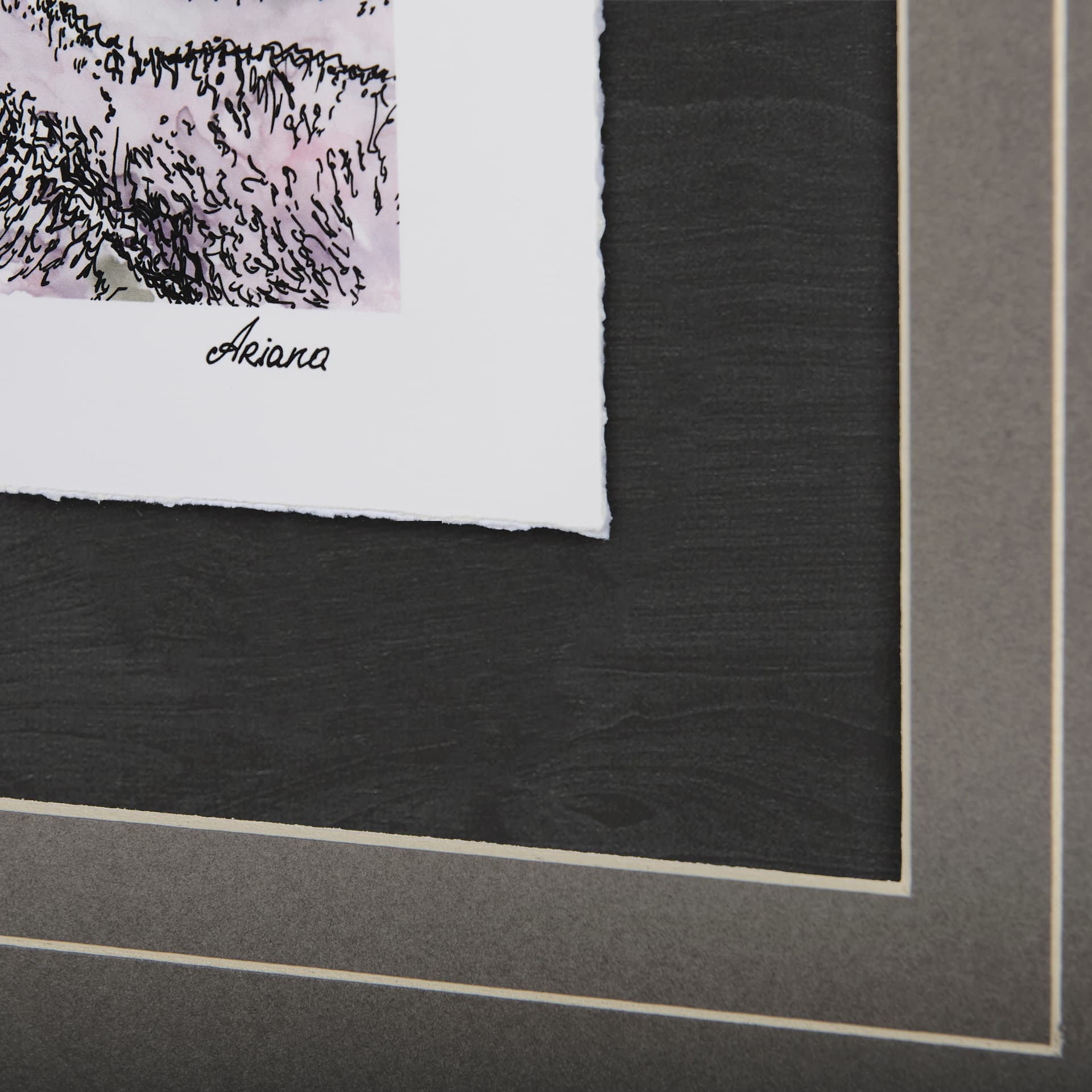 Travel memories II by Natalia a Framed Art Print Matted under Glass — product photograph