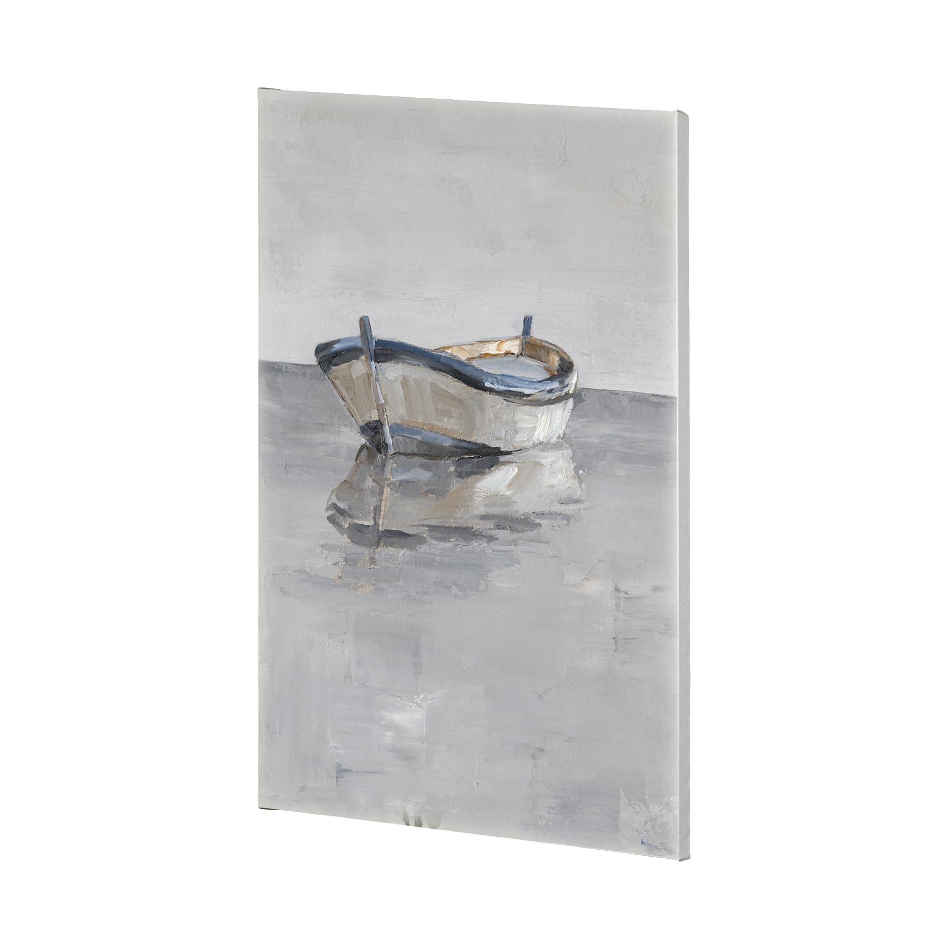Boat on the Horizon II by Ethan Harper a Hand Embellished Textured Canvas — product photograph