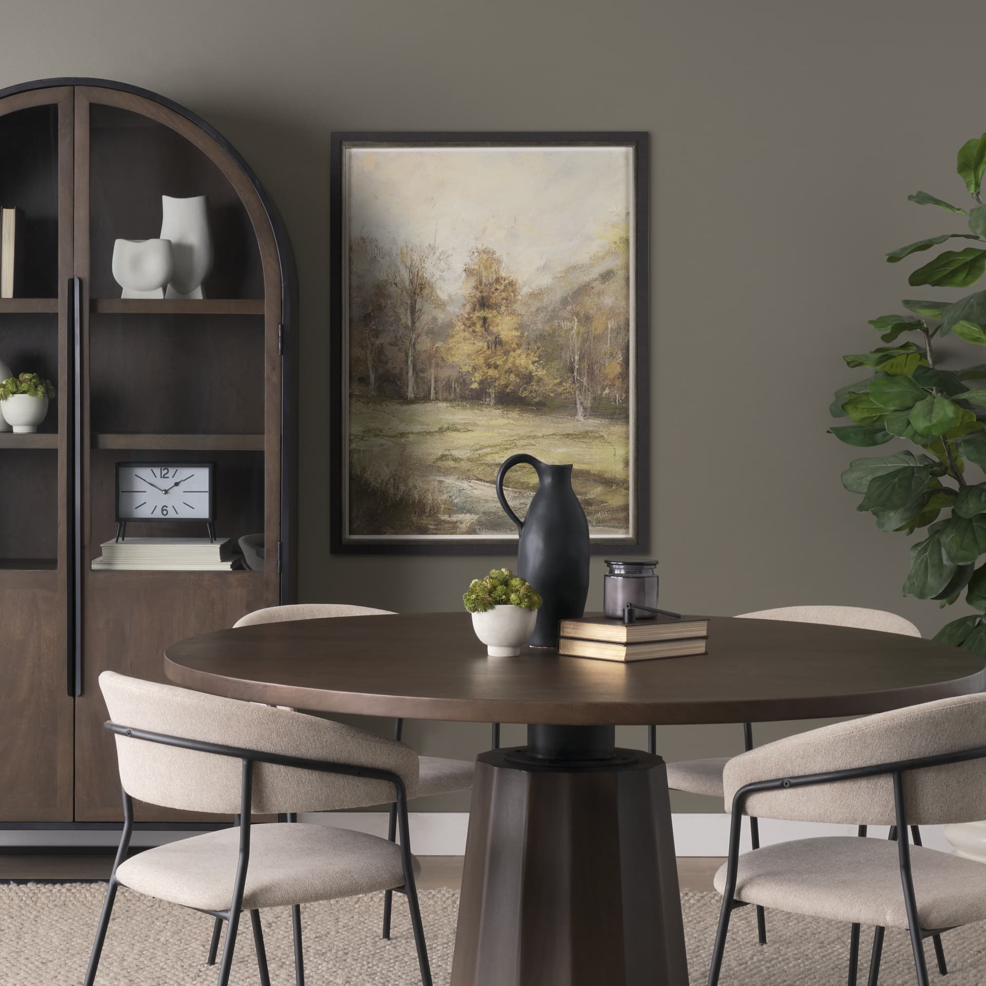 Old Style Landscape I by Mercana Studio a Hand Embellished Framed Art Print — in a styled room