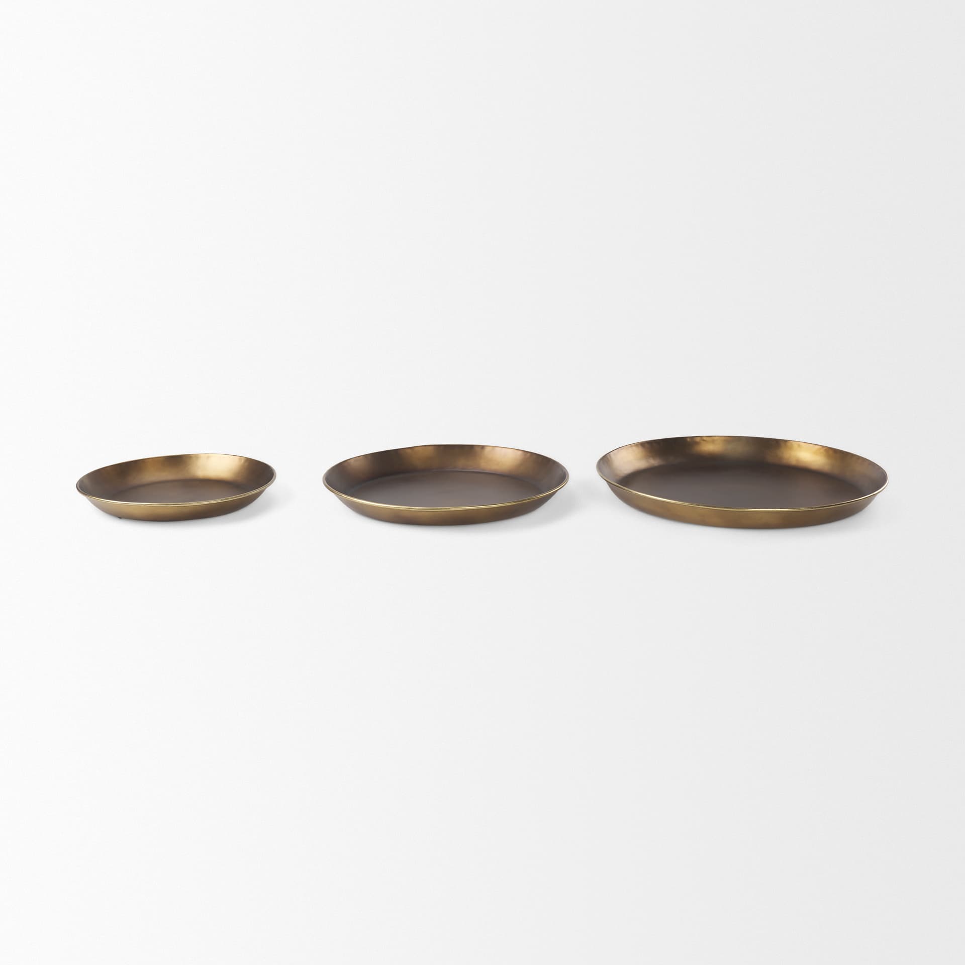 Eagan 20.0L x 20.0W x 1.8H Brass Aluminium Tray Medium — product photograph