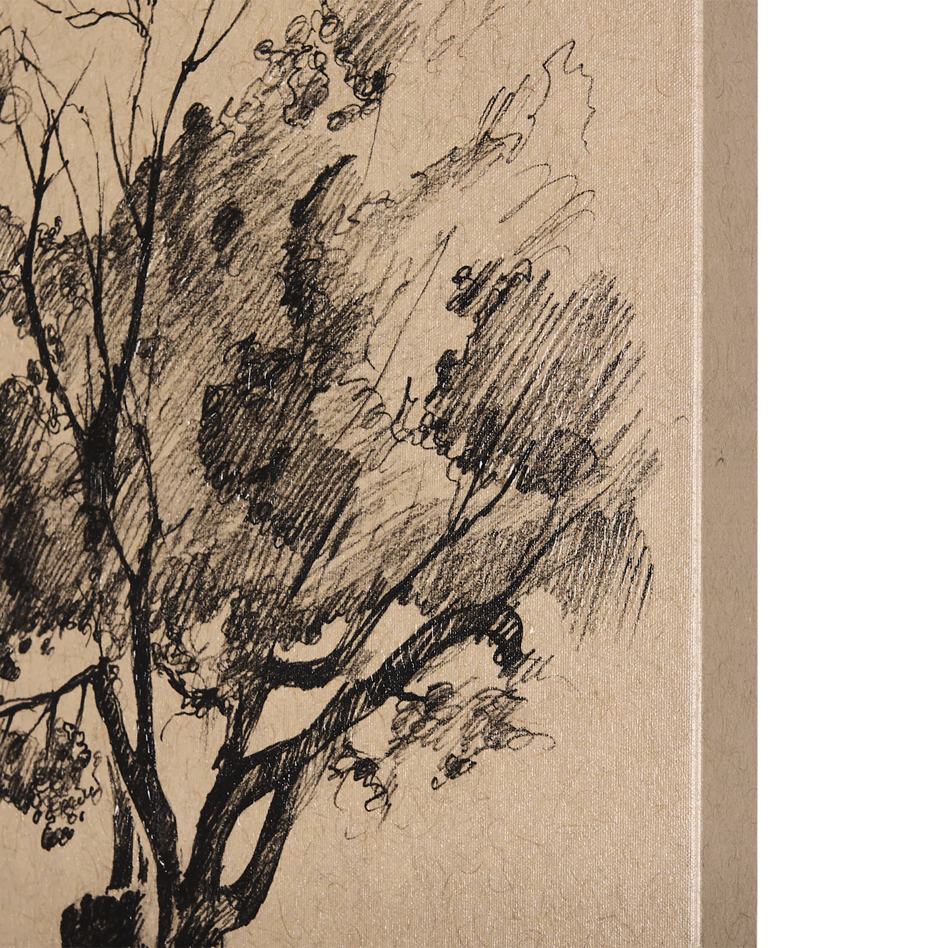 Tree Drawing I by Mercana Studio a Hand Embellished Textured Canvas — product photograph