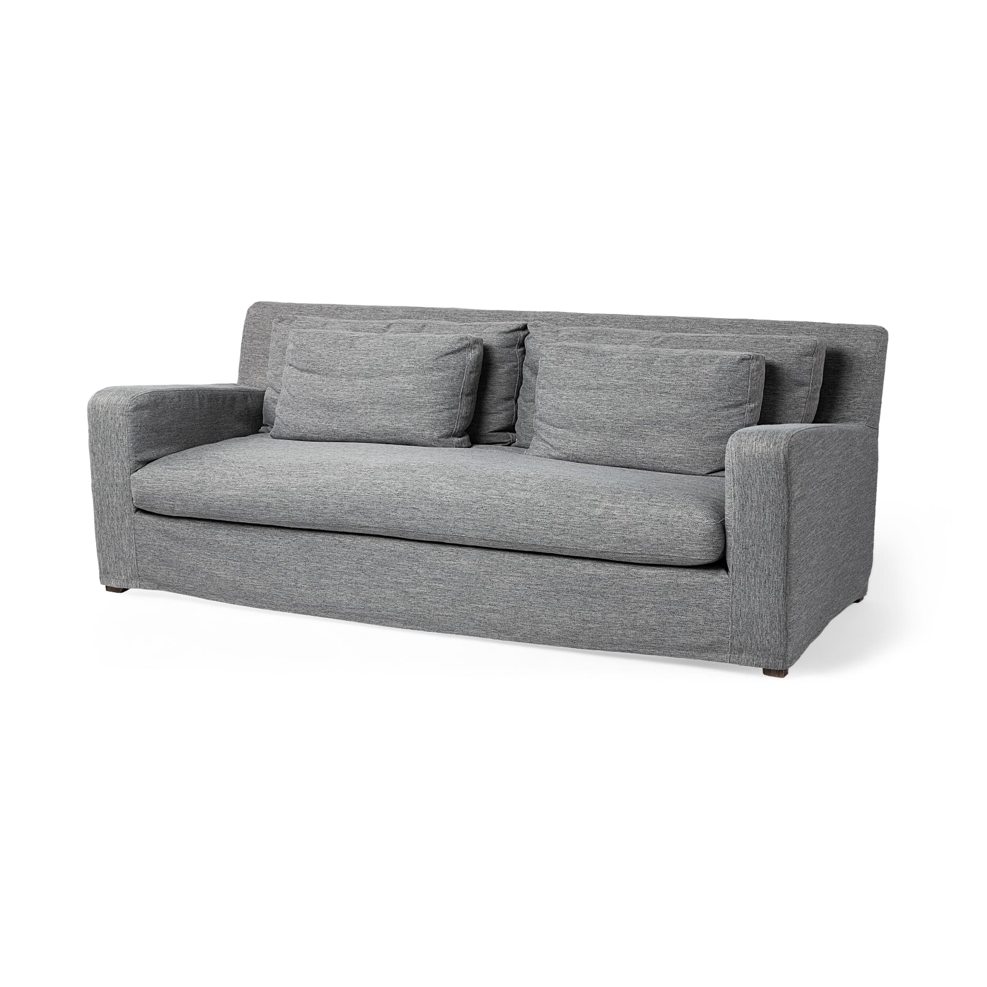 Denly II 92.5W Casterock Gray Slipcover Three Seater Sofa — product photograph