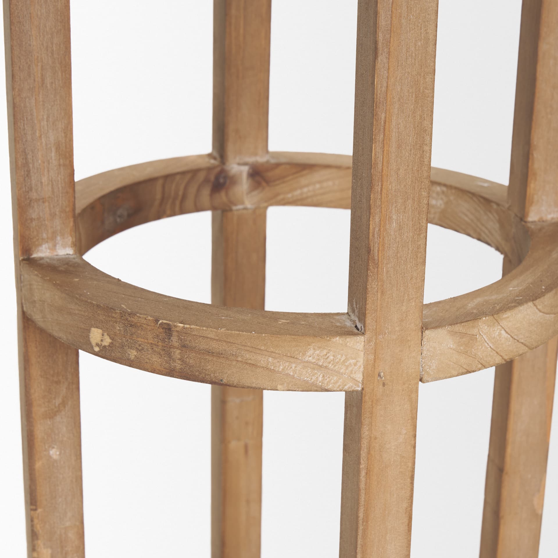 Andy I Large Natural Wood Cylindrical Lantern — product photograph