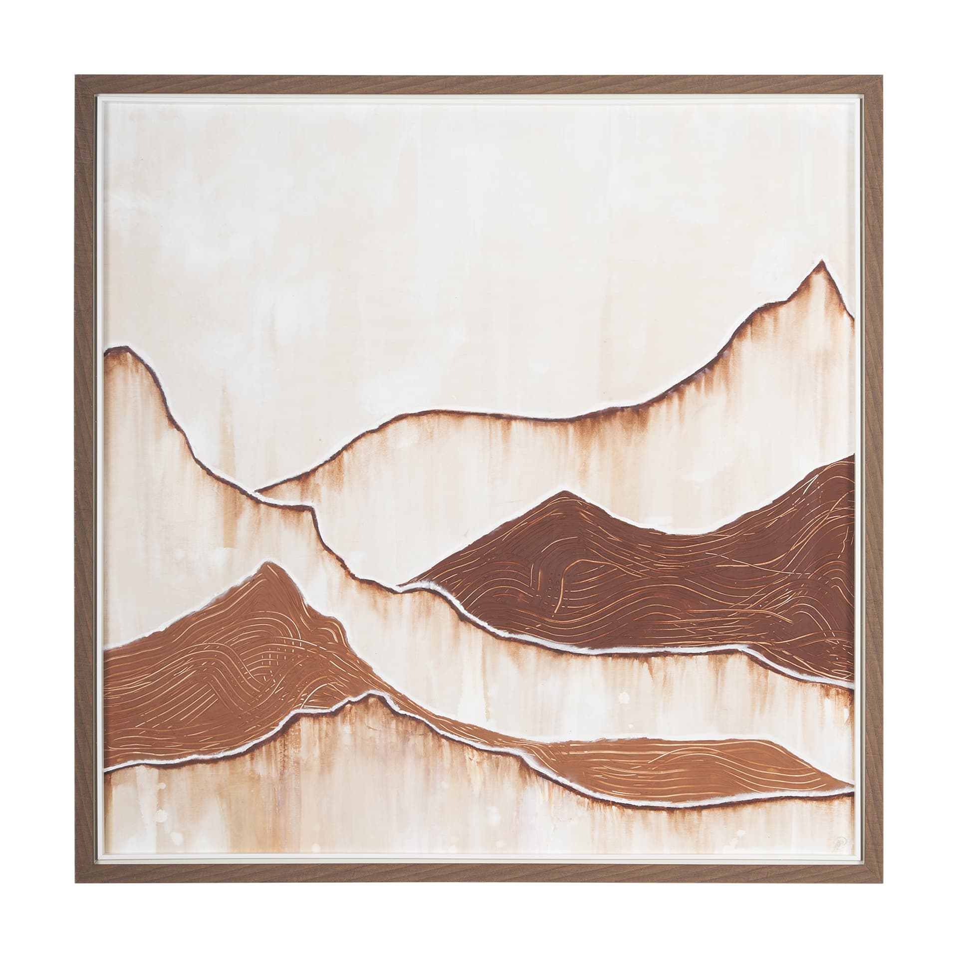 Red Rock View by Studio M a handmade Original Framed Artwork under Glass — product photograph