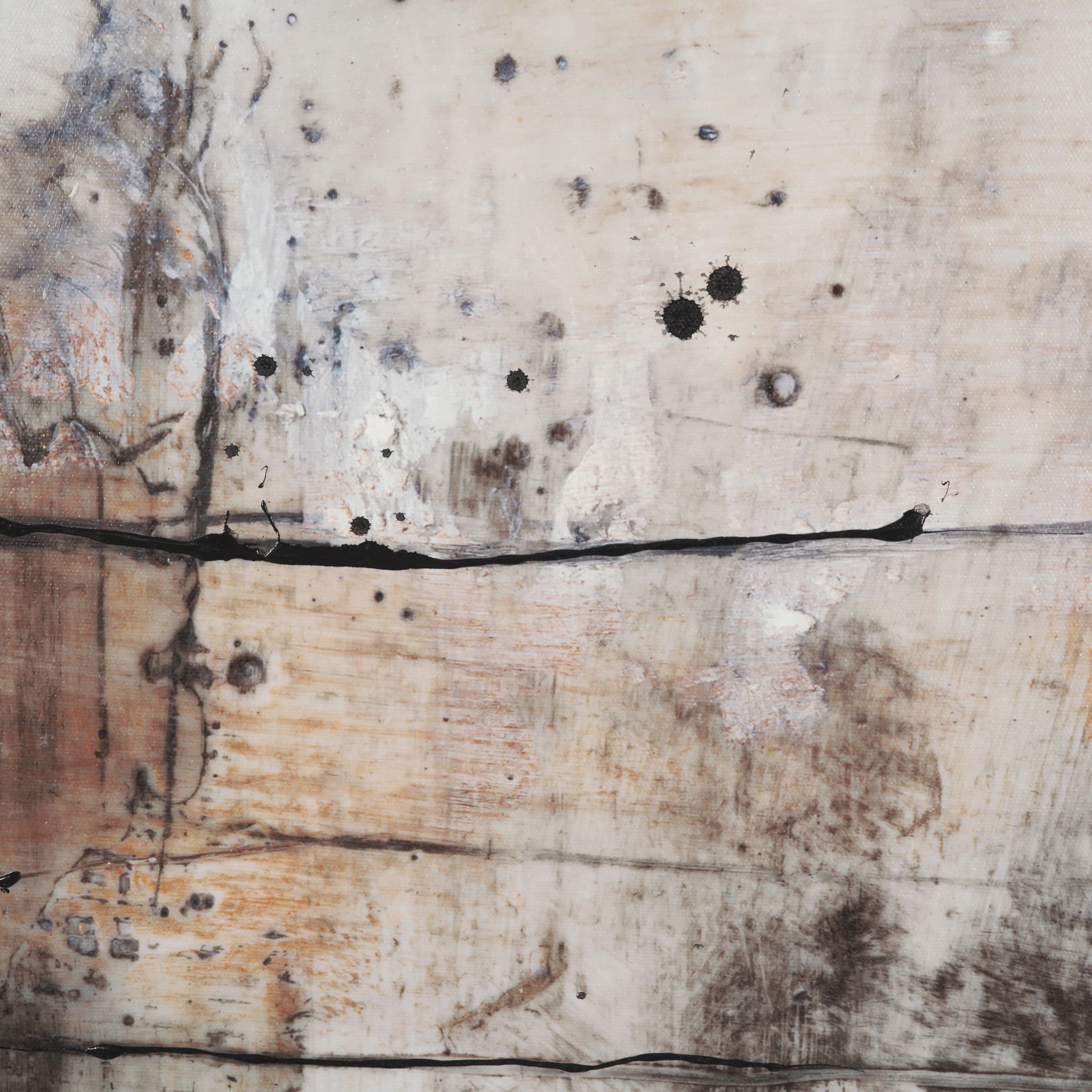 Blk Wht Bronze I by Jennifer Goldberger a Hand Embellished Textured Framed Canvas — product photograph