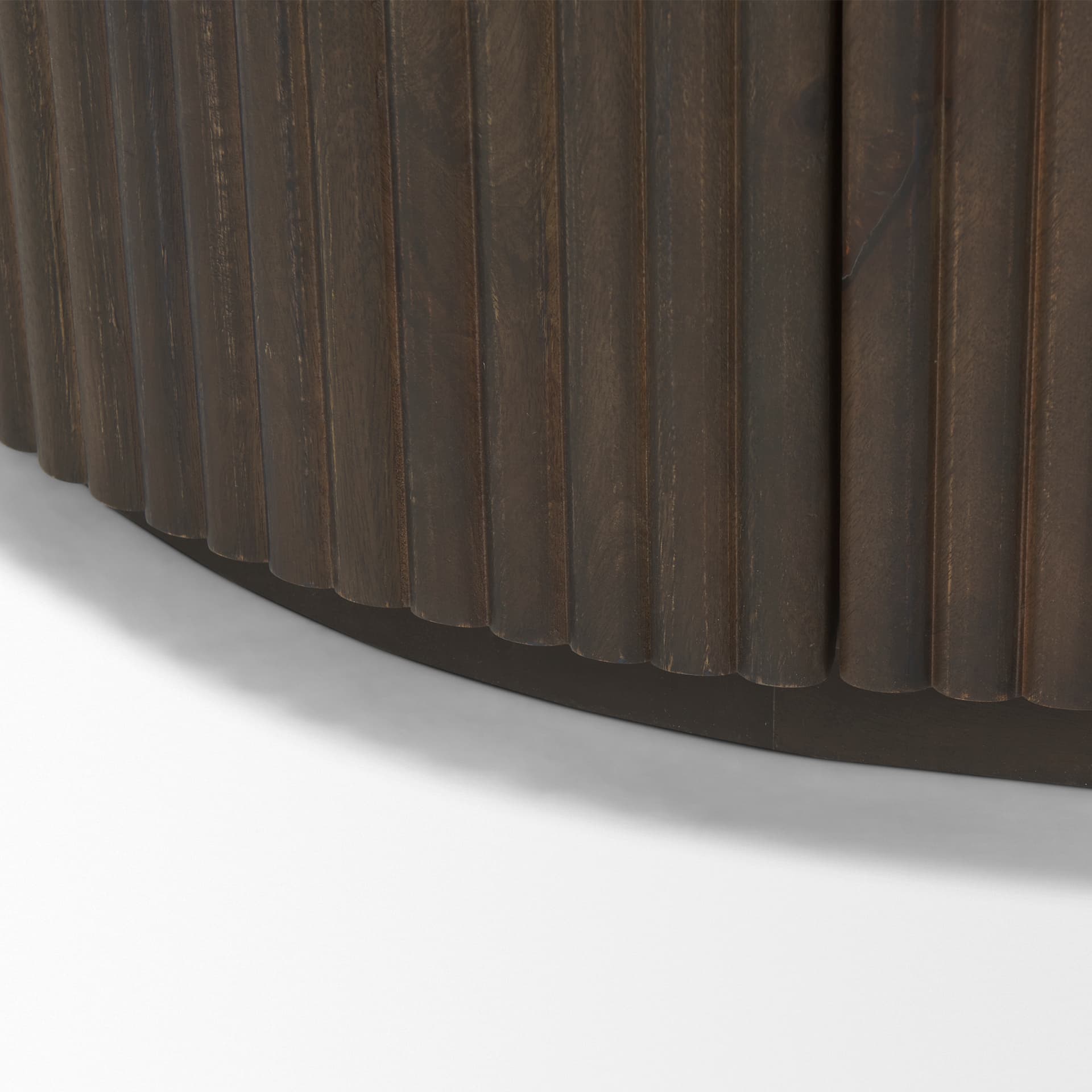 Terra 72L x 18W x 32H Dark Brown Wood Fluted Sideboard — product photograph
