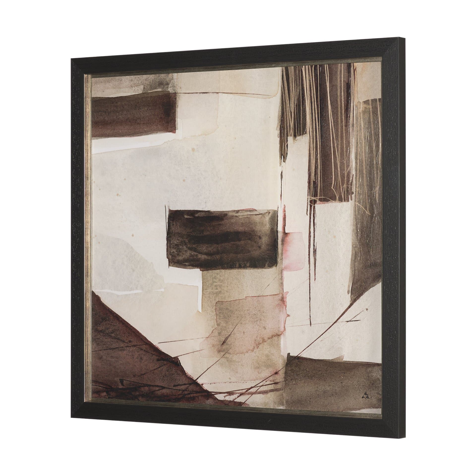 Quiet Constructs II by Mercana Studio Hand Embelished Textured Framed Artwork Matted — product photograph