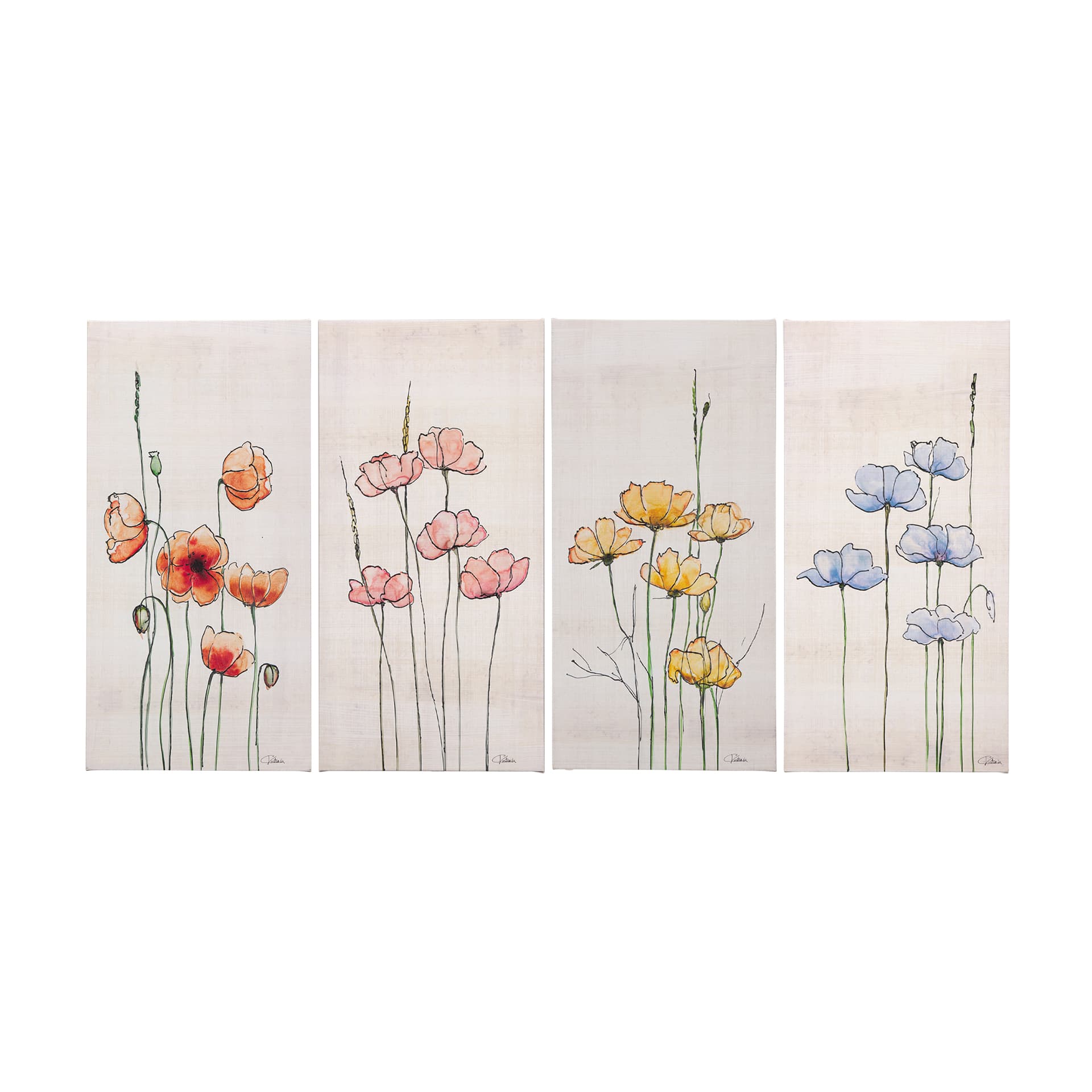 Meadow flowers II by Mercana Studio a Hand Embellished Textured Canvas — product photograph