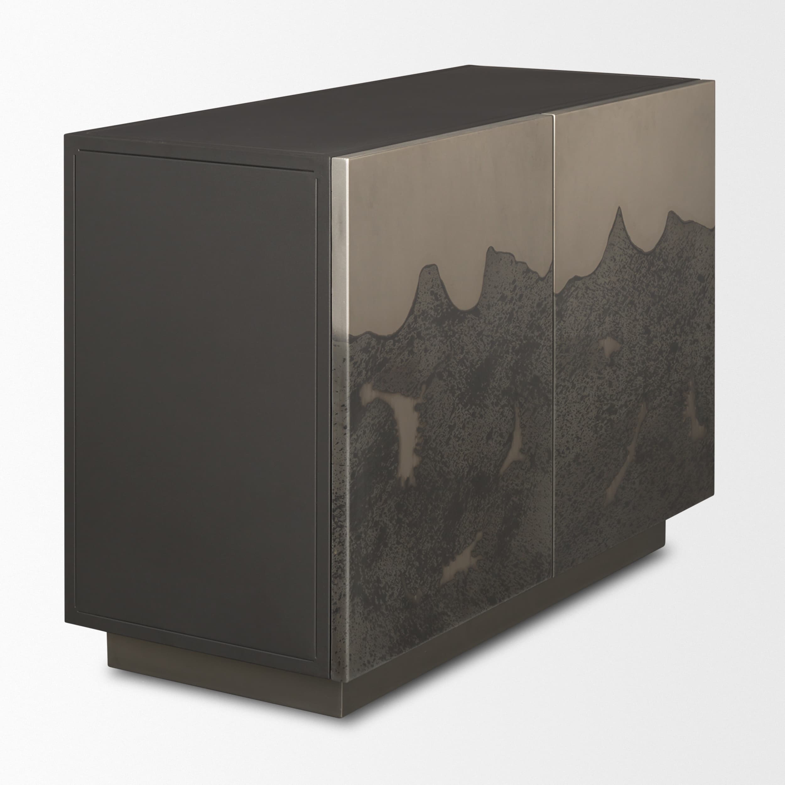 Roxdale Acid Washed Iron Metal Accent Cabinet — product photograph
