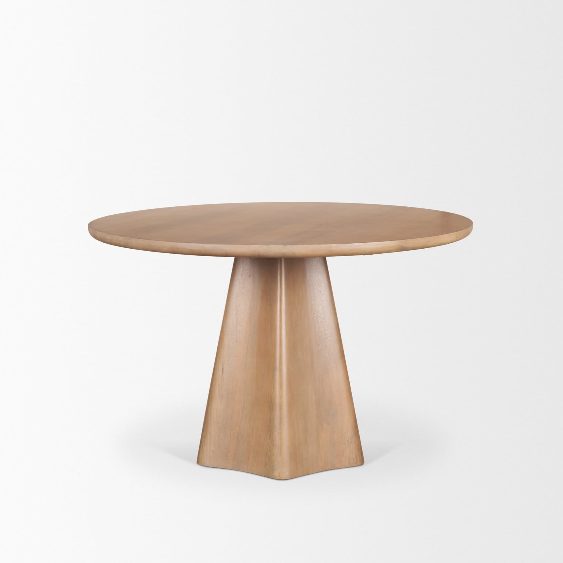Jovani 48" Round Pedestal Dining Table | Modern | Light Brown Wood | Seats 4 — product photograph