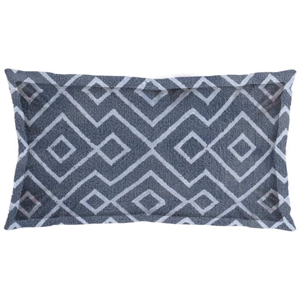 Boswell 14x26 Blue Diamond Patterned Pillow Cover — product photograph