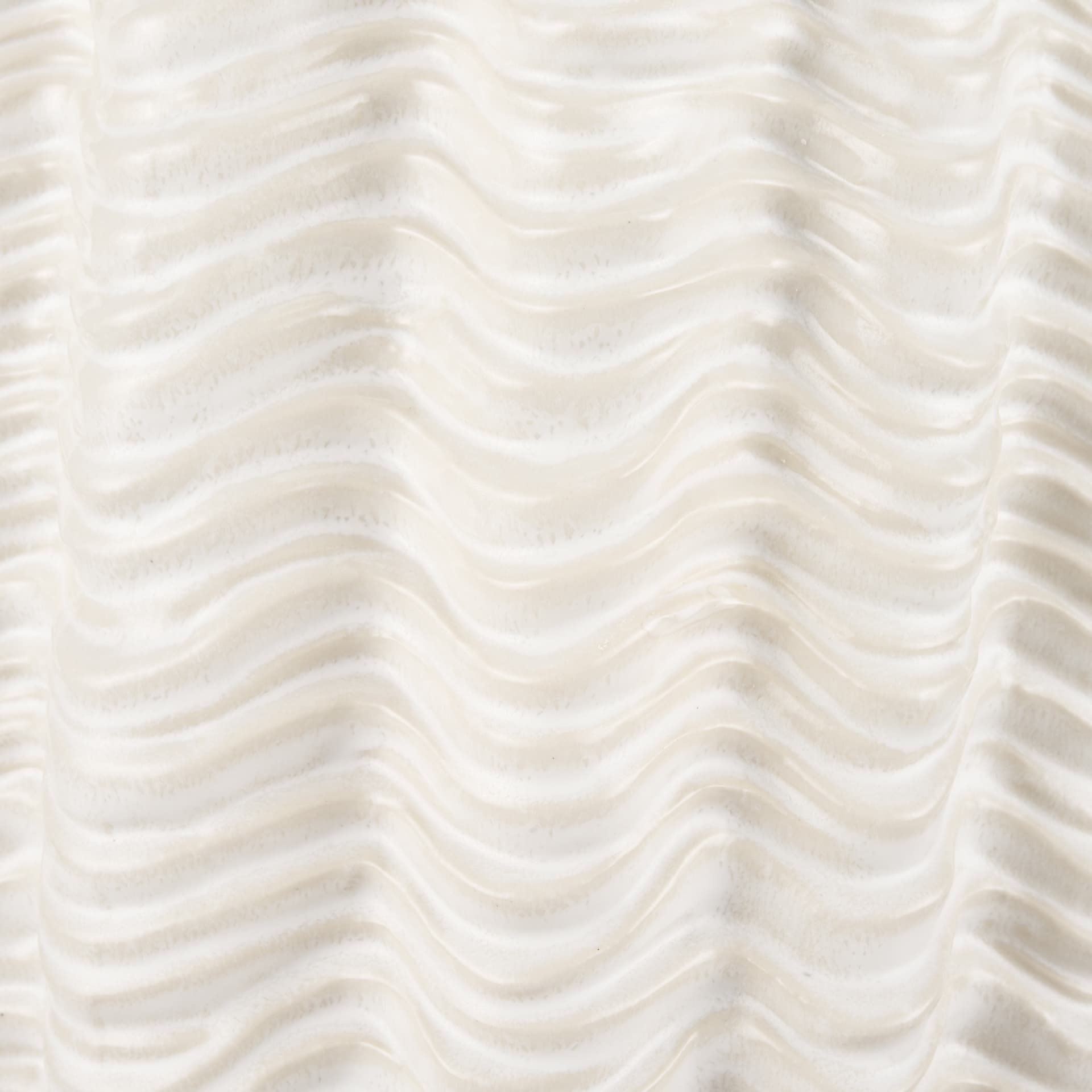 Velia Tall Seashell Sculptural Cream Glazed Ceramic Vase — product photograph