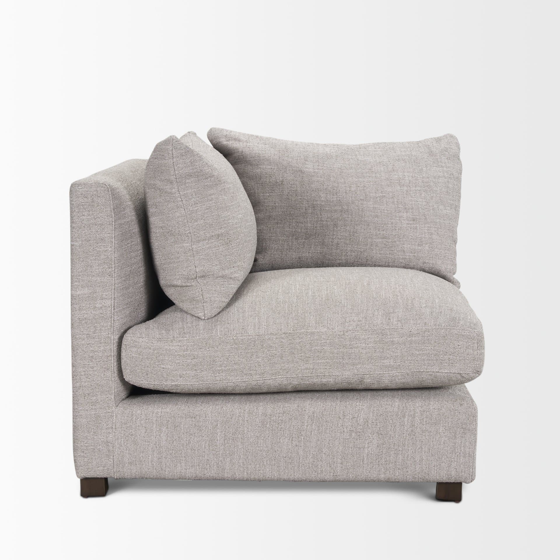 Halston Corner Light Grey Performance Fabric — product photograph