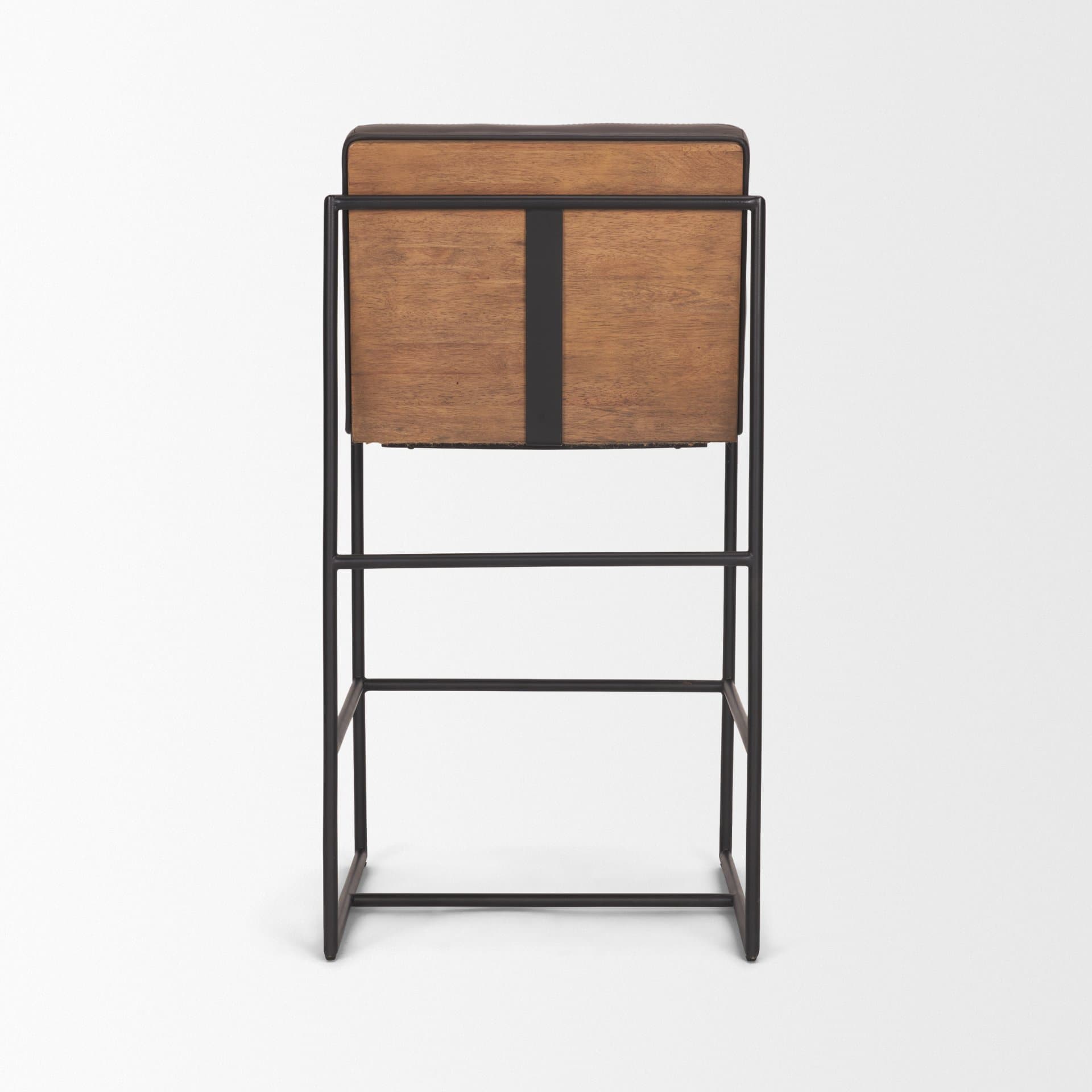 Stamford Backless 36in Seat Counter Stool | Charcoal-Brown Leather — product photograph