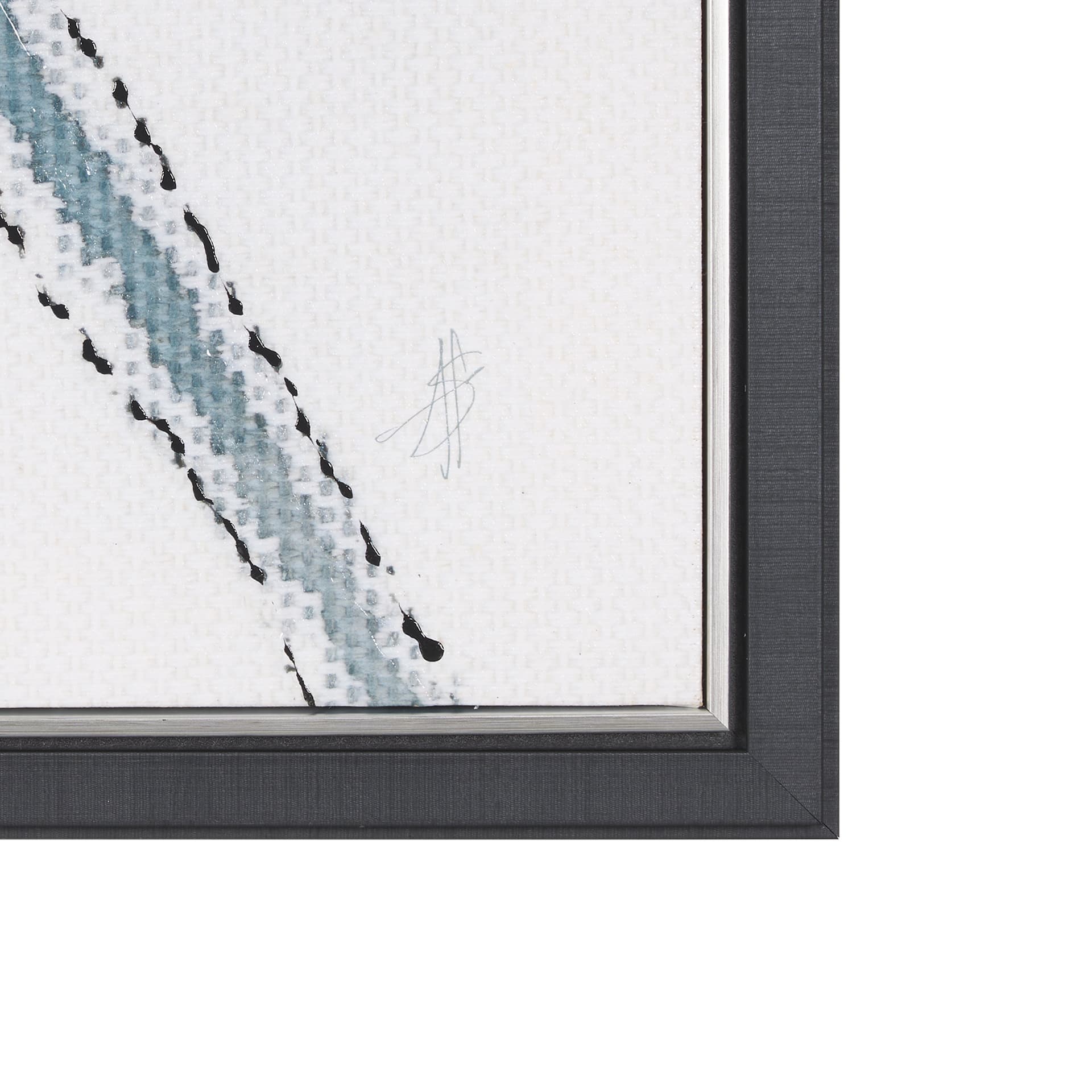 Tributary I by Mercana Studio a Hand Embellished Textured Framed Canvas — product photograph