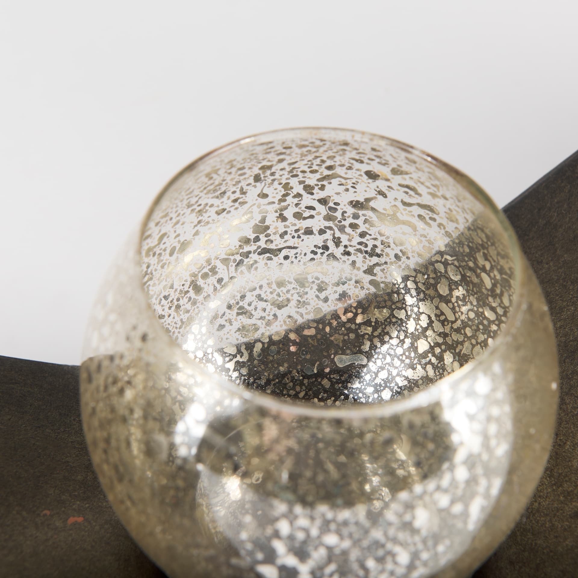 Lux Copper Metal Five Hurricane Glass Holder Table Candle Holder — product photograph