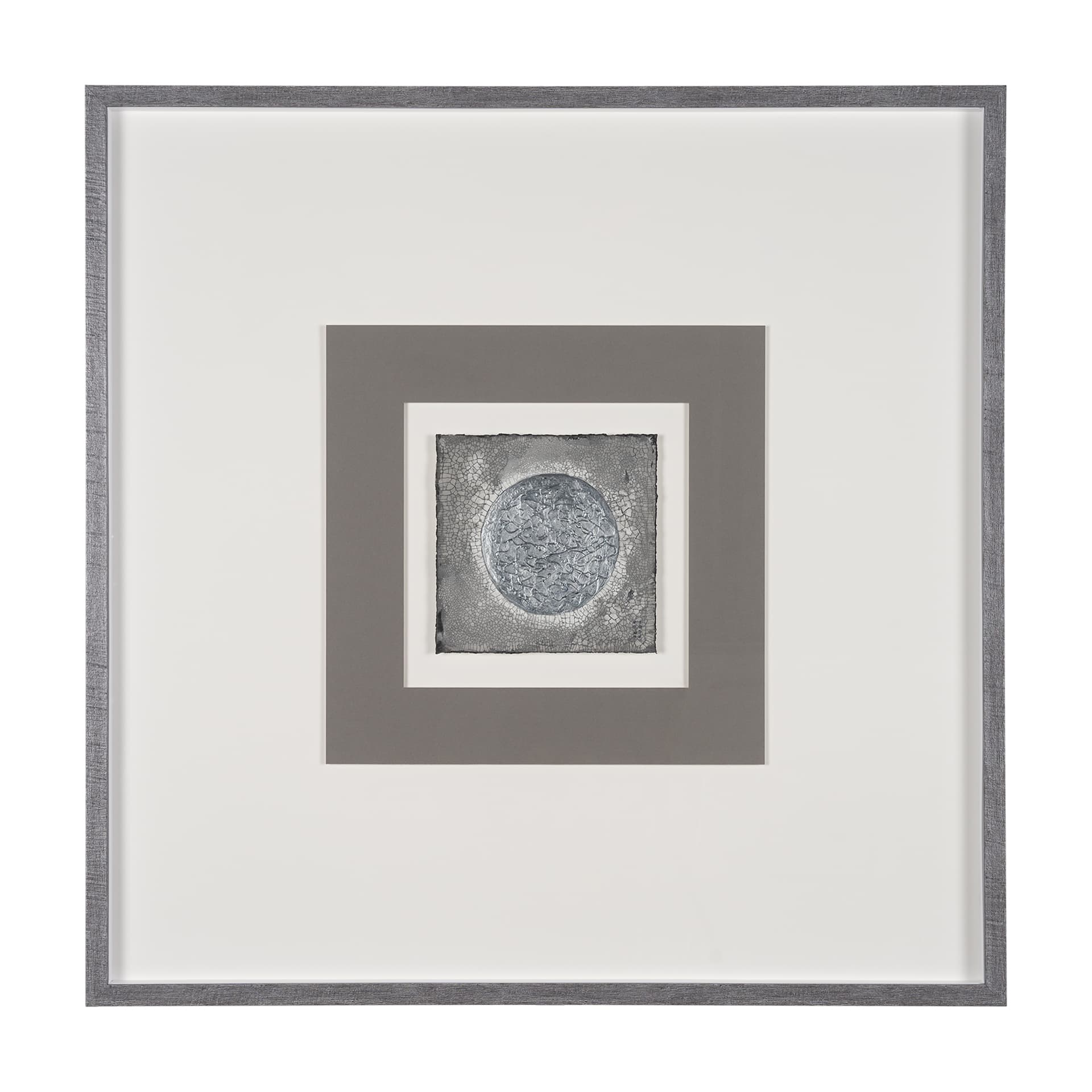 White Moon by Studio M a handmade Original Framed Artwork under Glass — product photograph