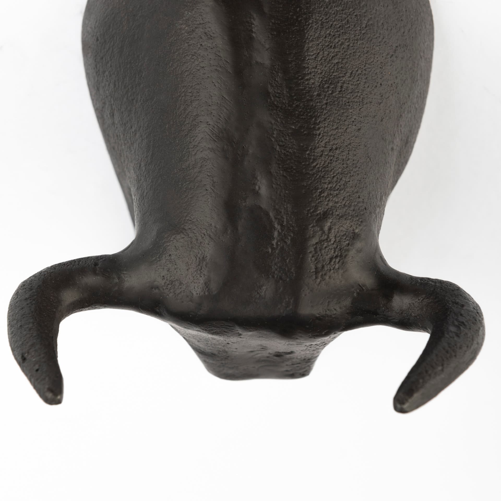 Tauro IV (Set of 2) Black Cast Aluminum Raging Bull Wall Decor — product photograph