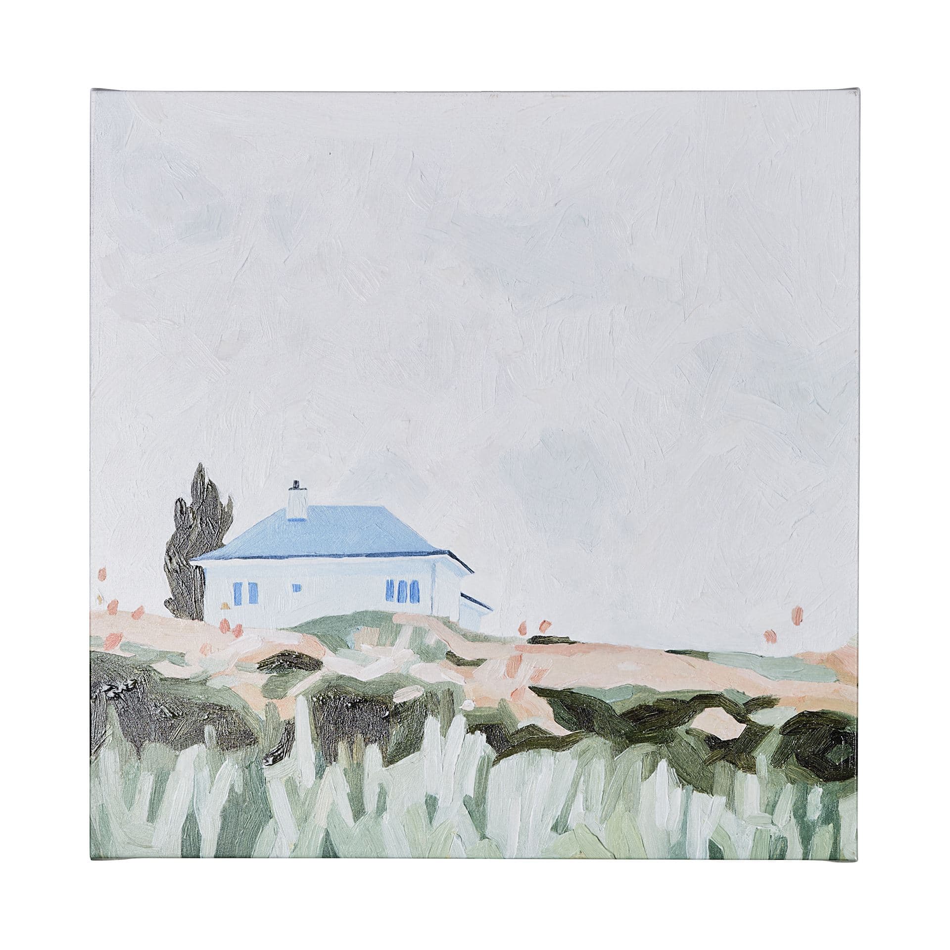 House on a Hill II by Mercana Studio a Hand Embellished Textured Canvas — product photograph