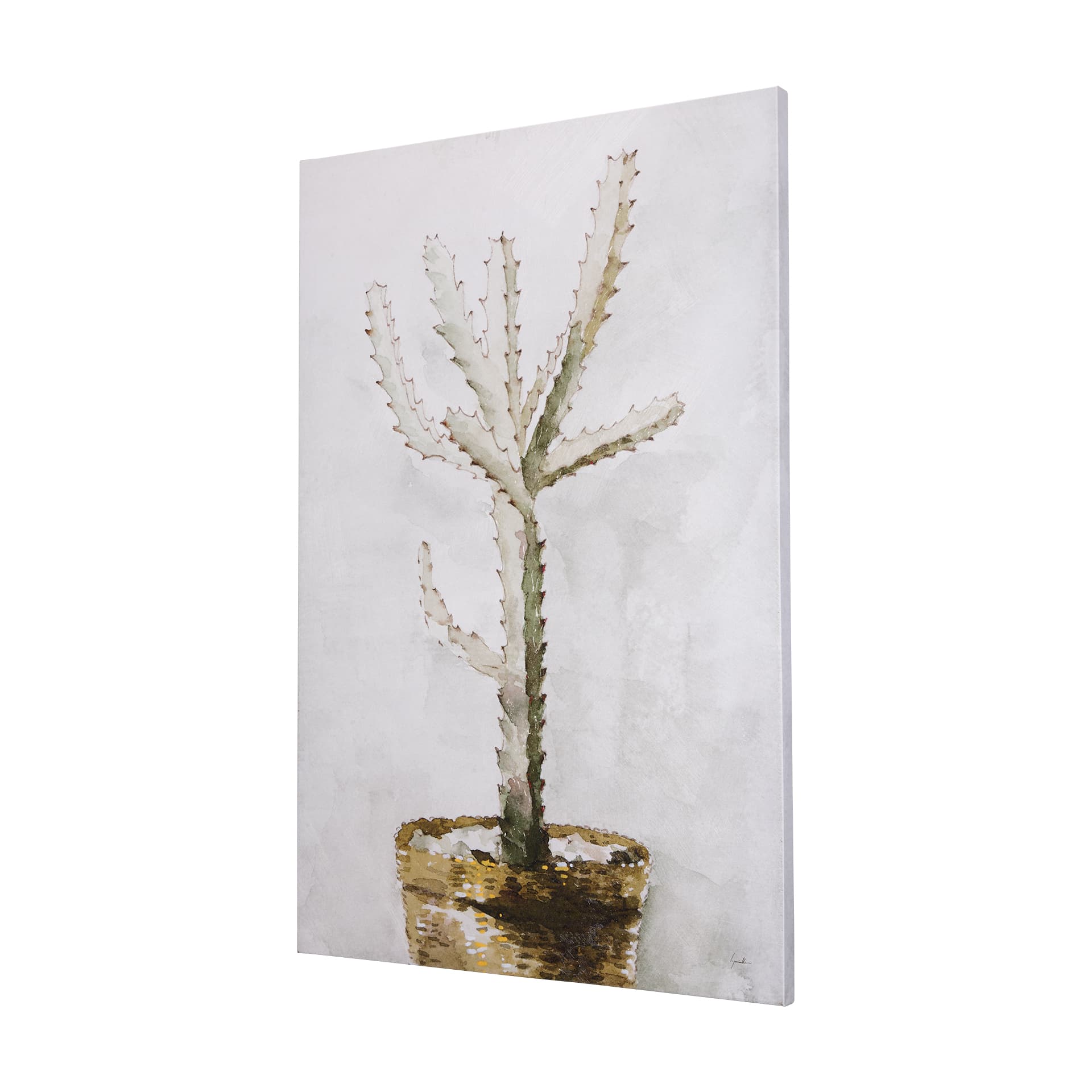Cactus I by Mercana Studio a Hand Embellished Textured Canvas — product photograph