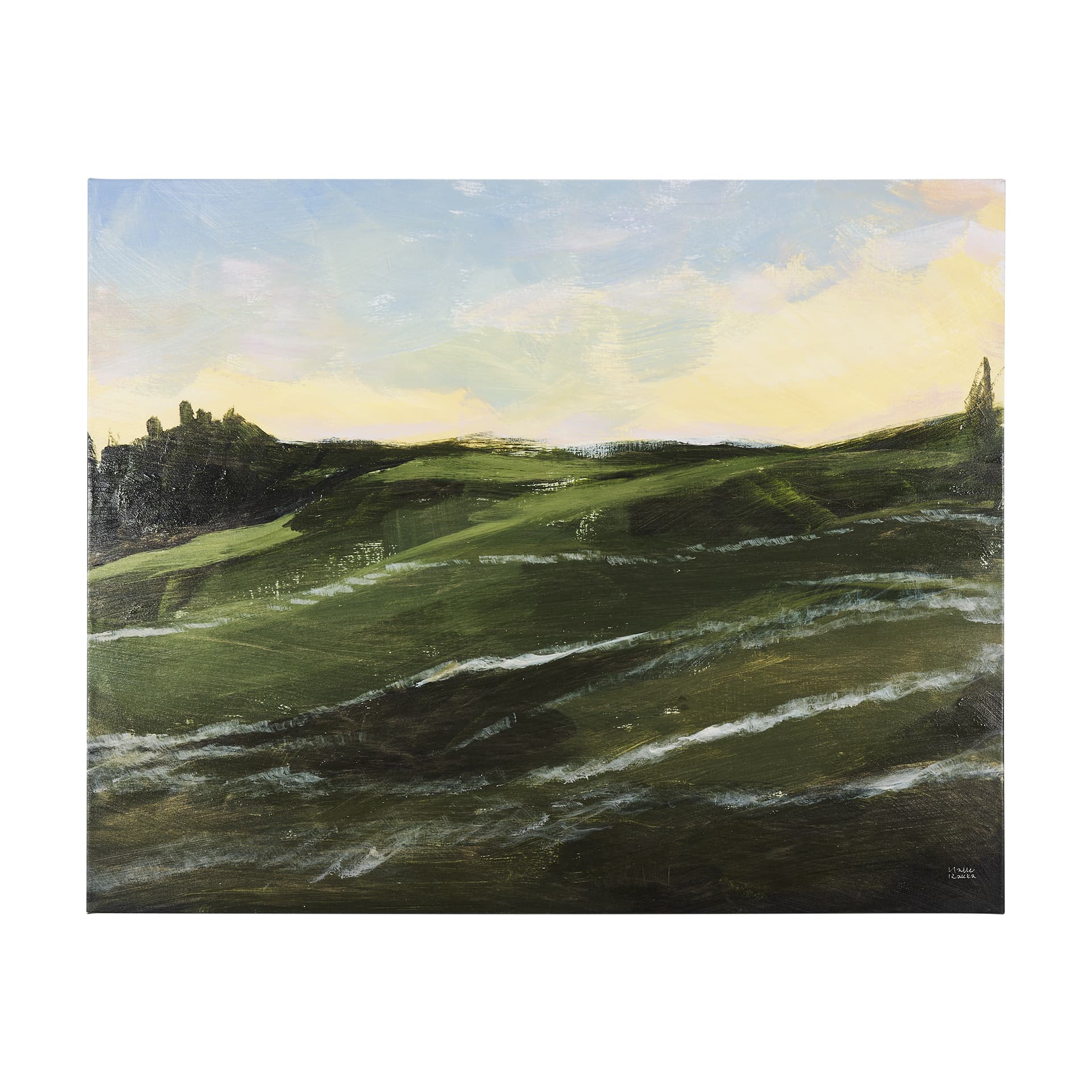 Sunrise Valley I by Mercana Studio a Hand Embellished Textured Canvas — product photograph