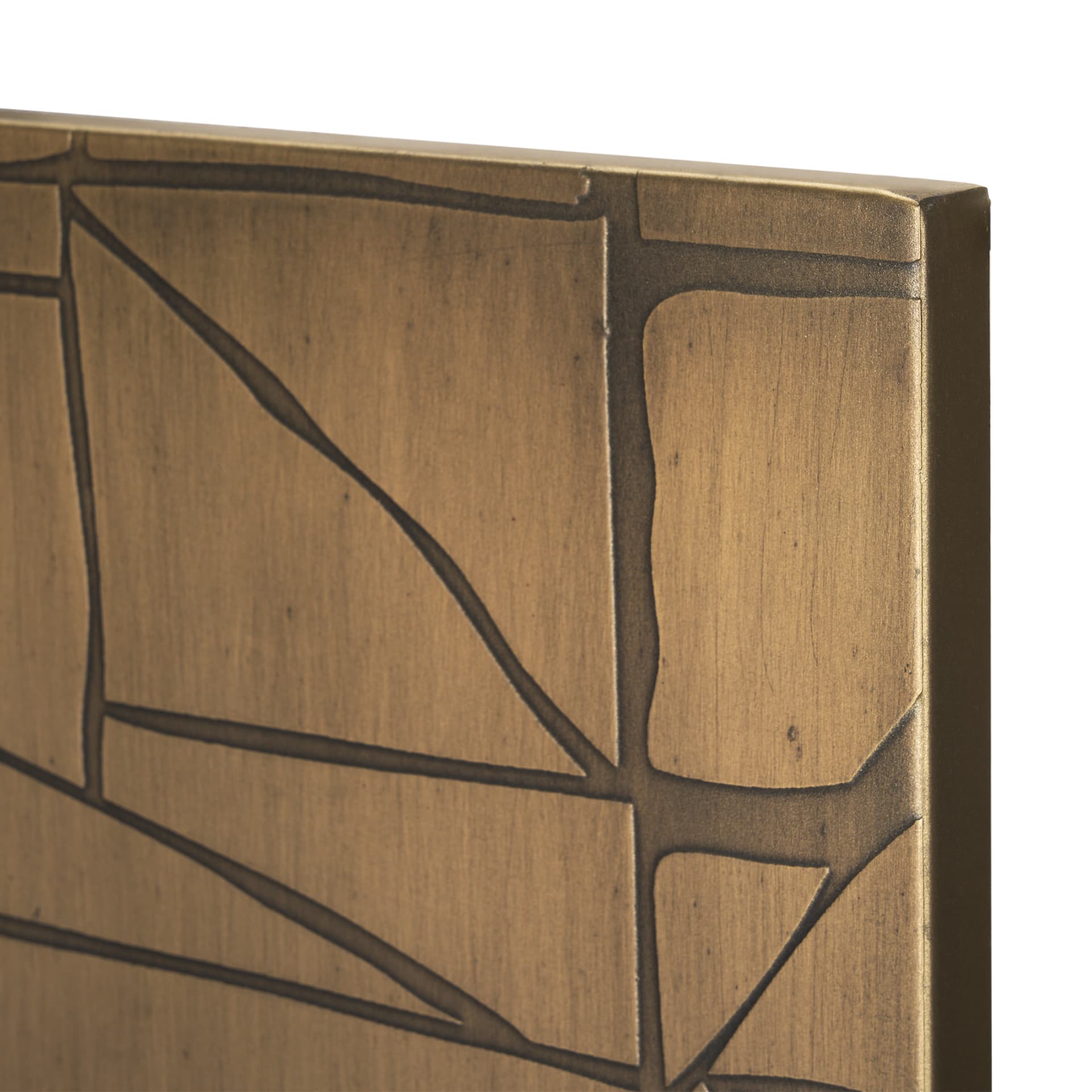 Roho Painted Gold Metal Wall Art — product photograph
