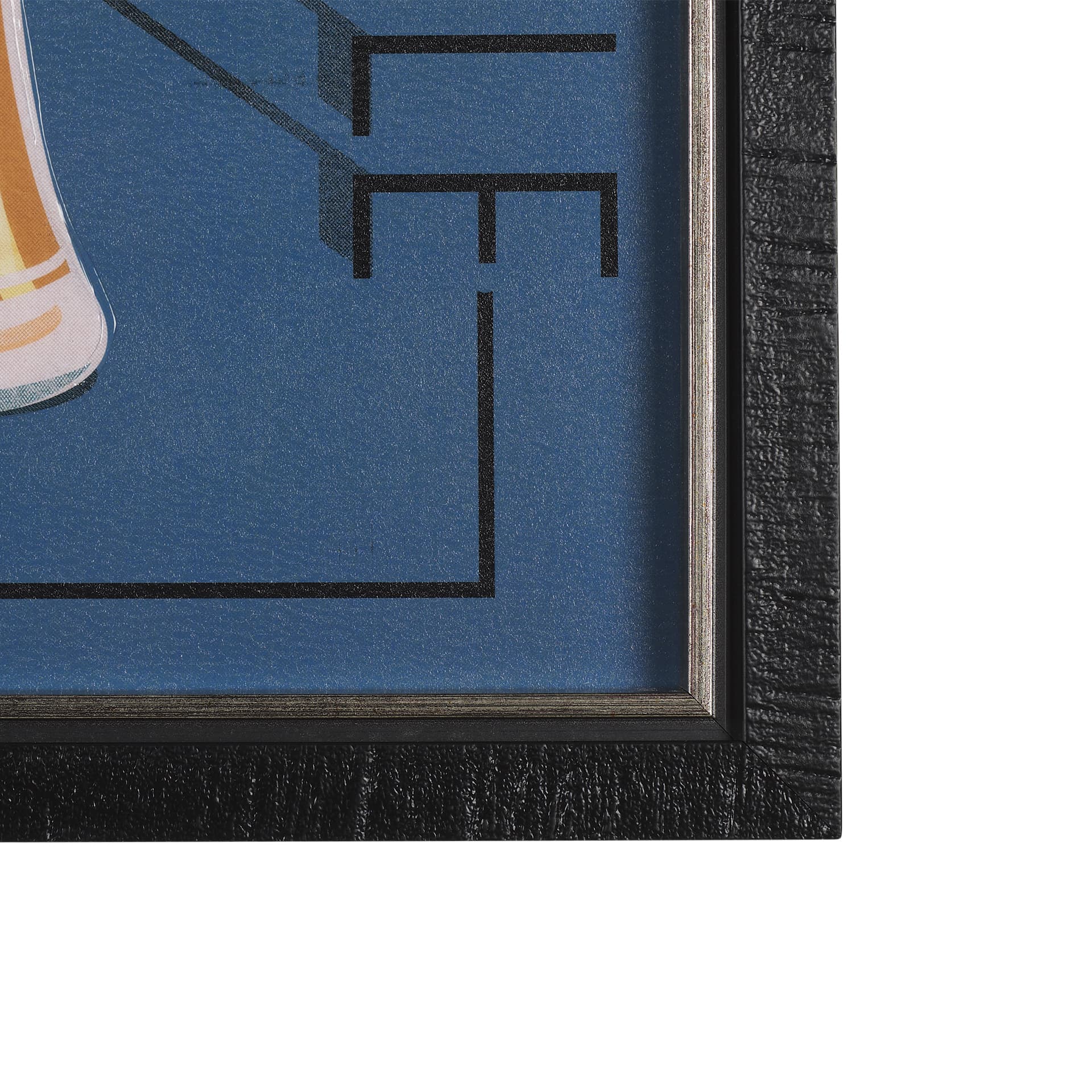 Beer Poster Wheat Ale by Mercana Studio a Hand Embellished Textured Framed Art Print — product photograph
