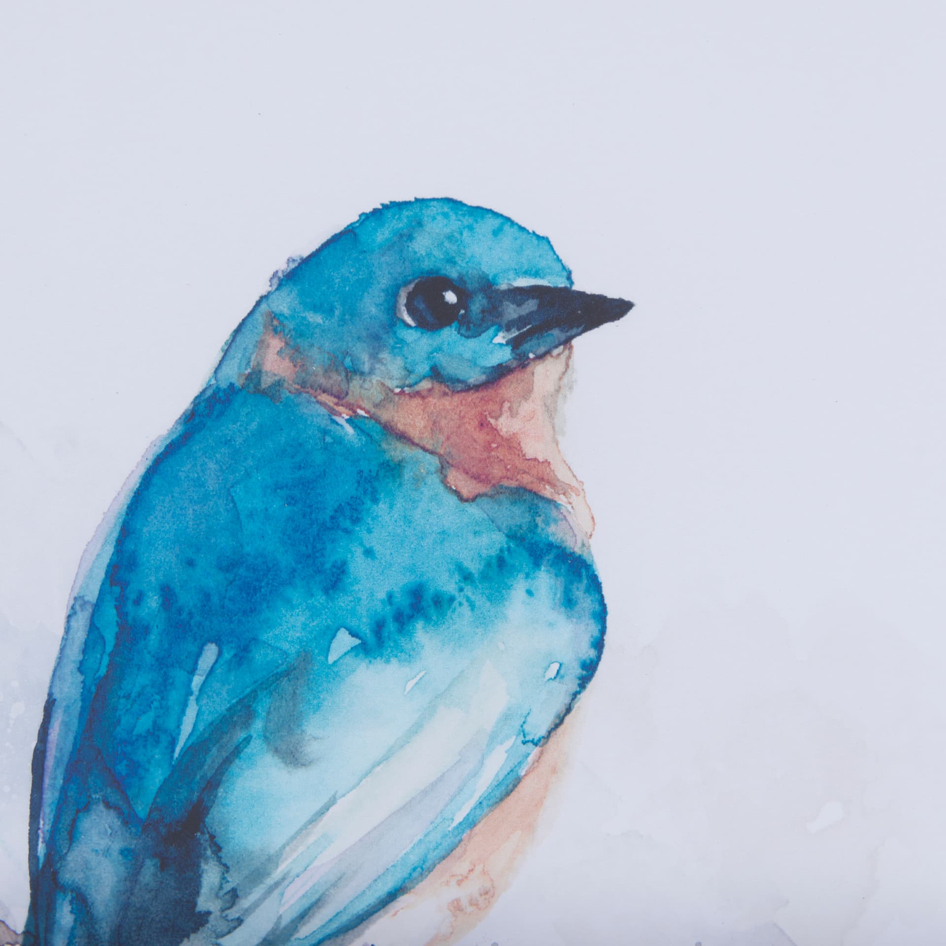 Eastern Blue II by Mercana Studio a Hand Embellished Textured Framed Art Print Matted under Glass — product photograph