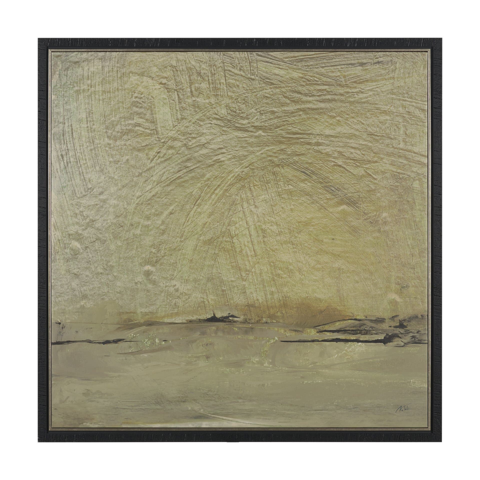 Quiet Presence I by Mercana Studio Hand-Embellished Textured Framed Canvas Artwork — product photograph
