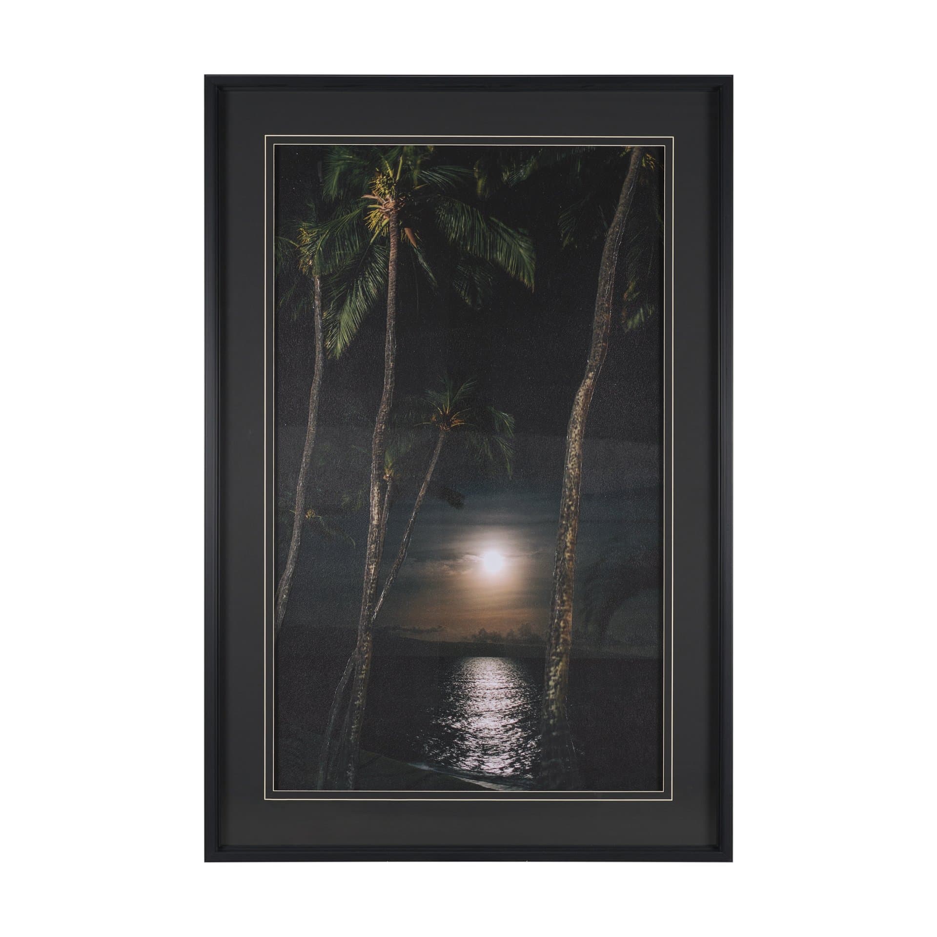 Maui Moonlight by Stefan and Audrey Hand-Embellished Textured Framed Photo Print Matted under Glass — product photograph