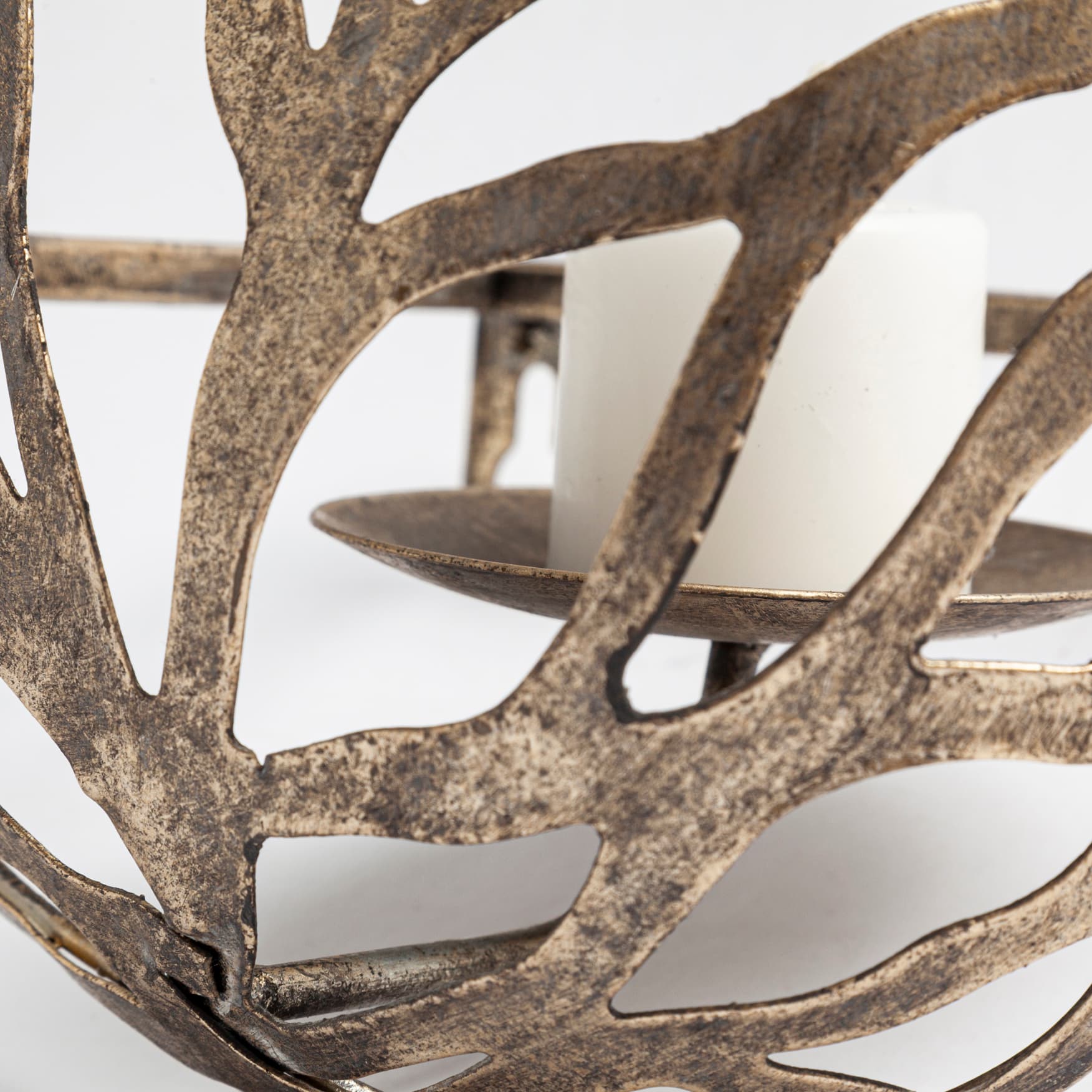 Lana I Single Champagne Toned Wall Candle Holder — product photograph