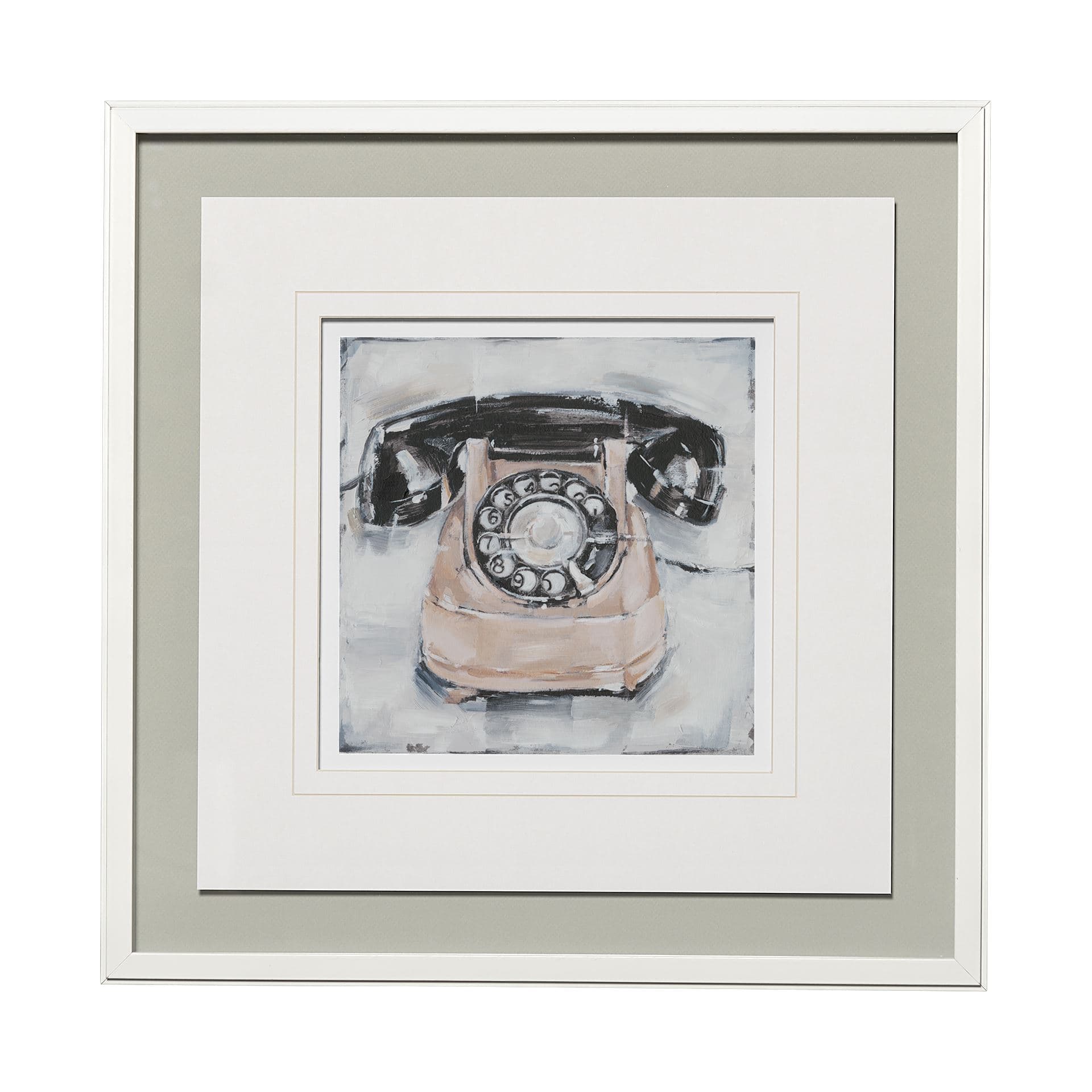 Retro Phone IV by Ethan Harper a Framed Art Print Matted under Glass — product photograph