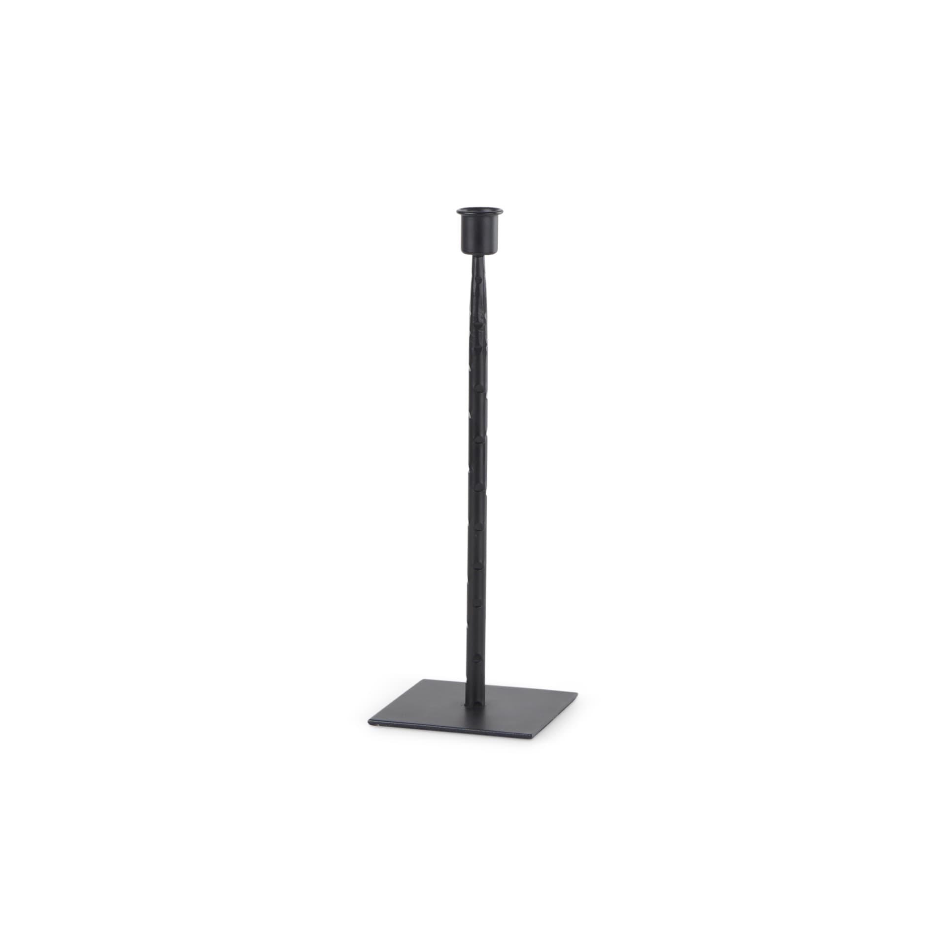 Porter 4.5L x 4.5W x 12.0H Small Black Iron Candle Holder — product photograph