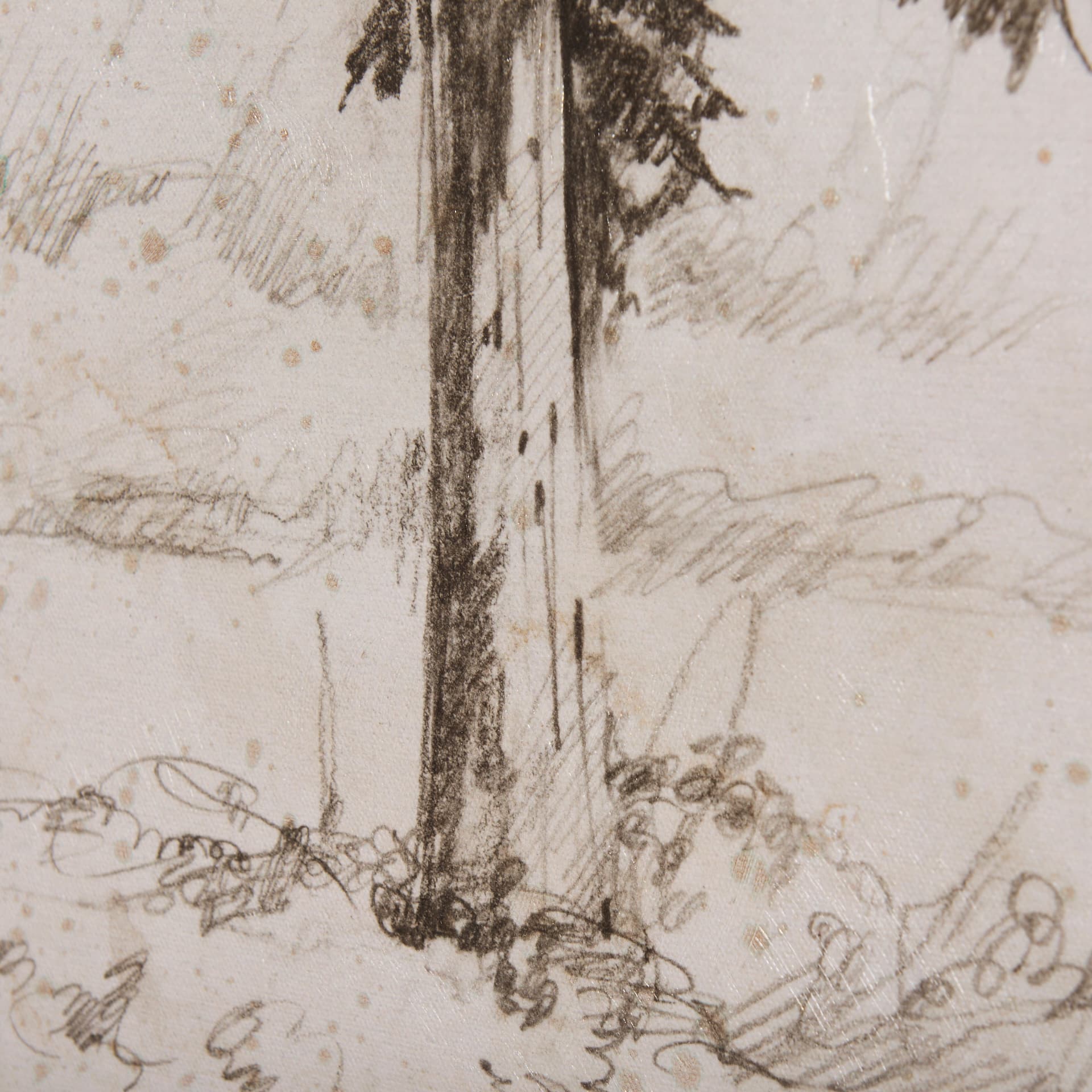 Westcoast Tree Drawing II by Mercana Studio a Hand Embellished Textured Canvas — product photograph