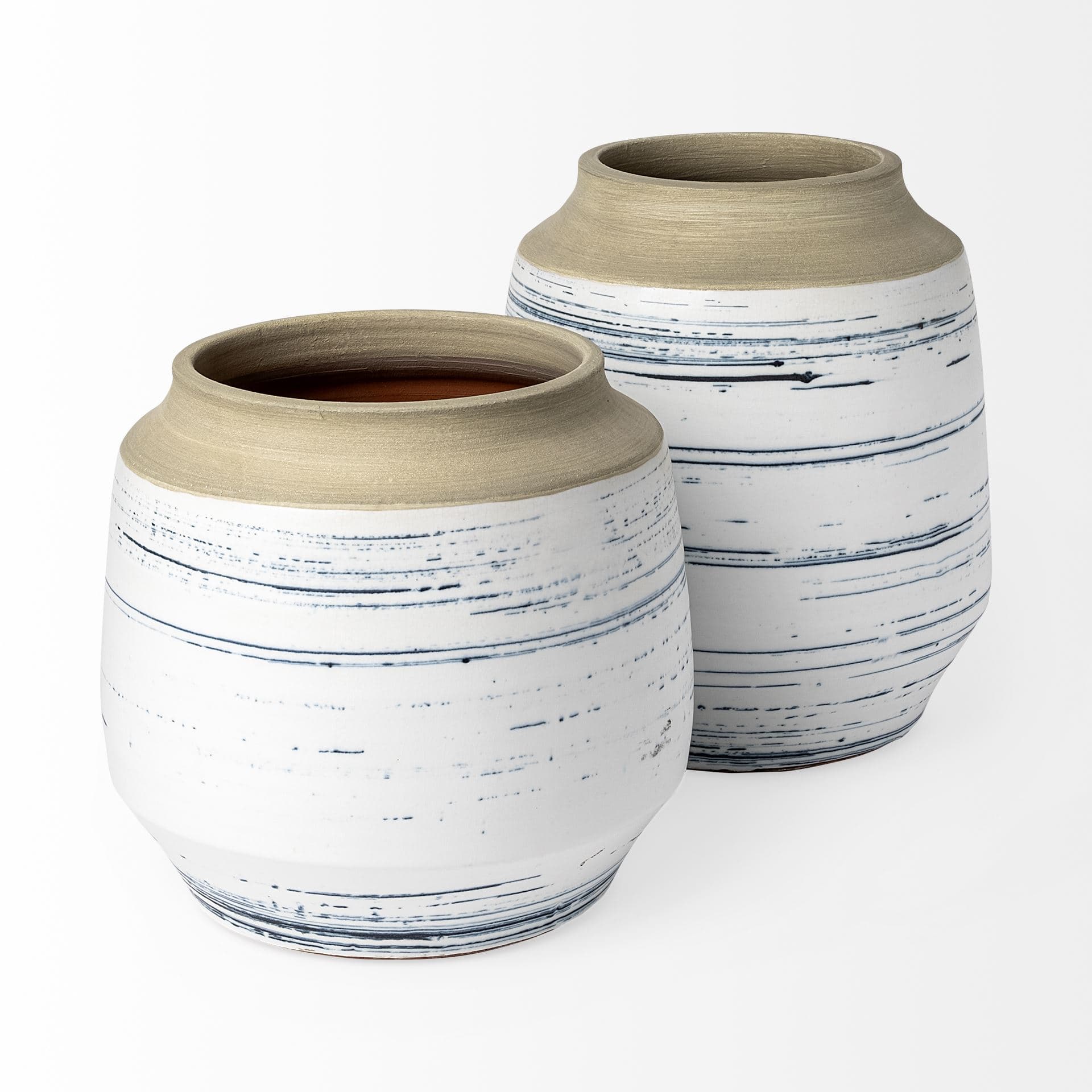 Sonnett Tall White/Blue Ceramic Vase — product photograph