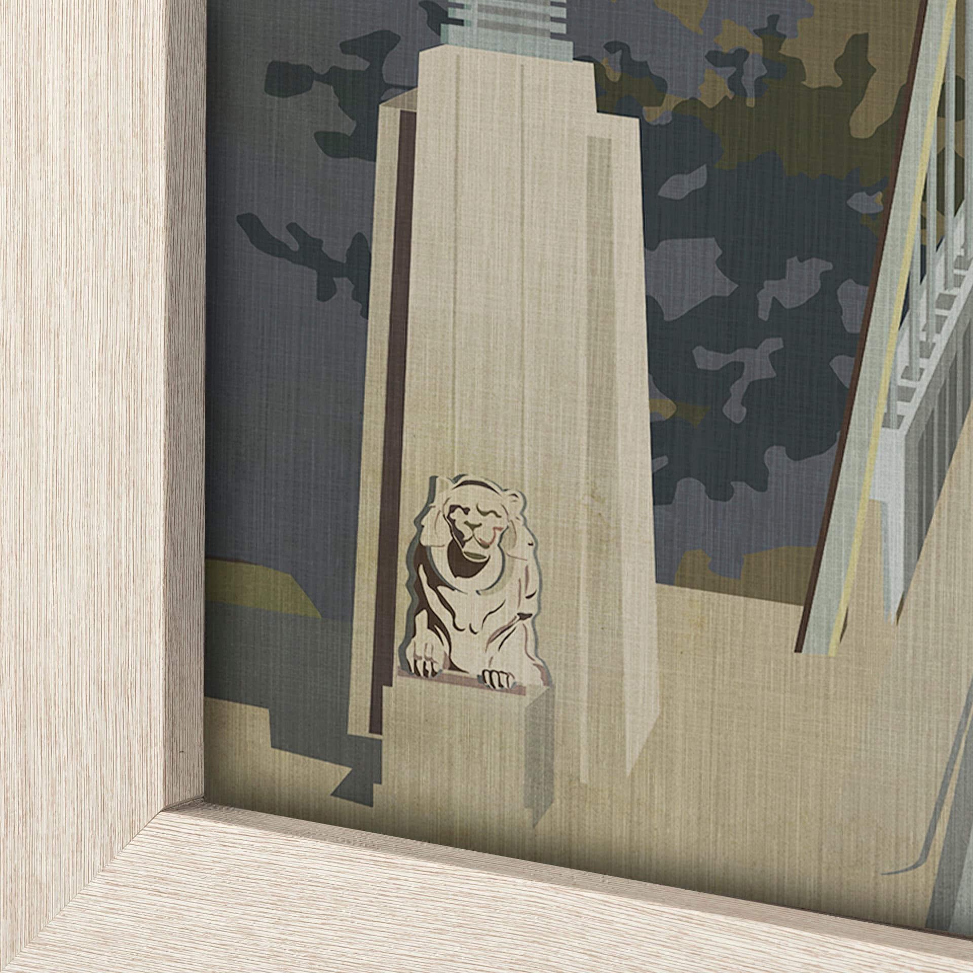 Vancouver Go Canada (L) by Mercana Studio a Hand Embellished Decograph Framed Art Print — product photograph