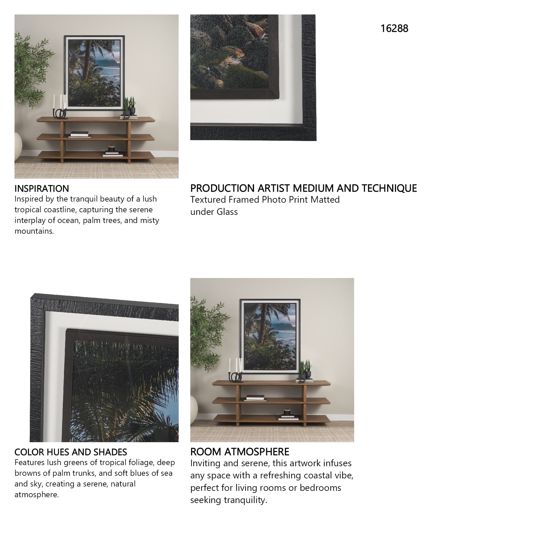 Kauai Jungle Dream by Stefan and Audrey Textured Framed Photo Print Matted under Glass — product photograph