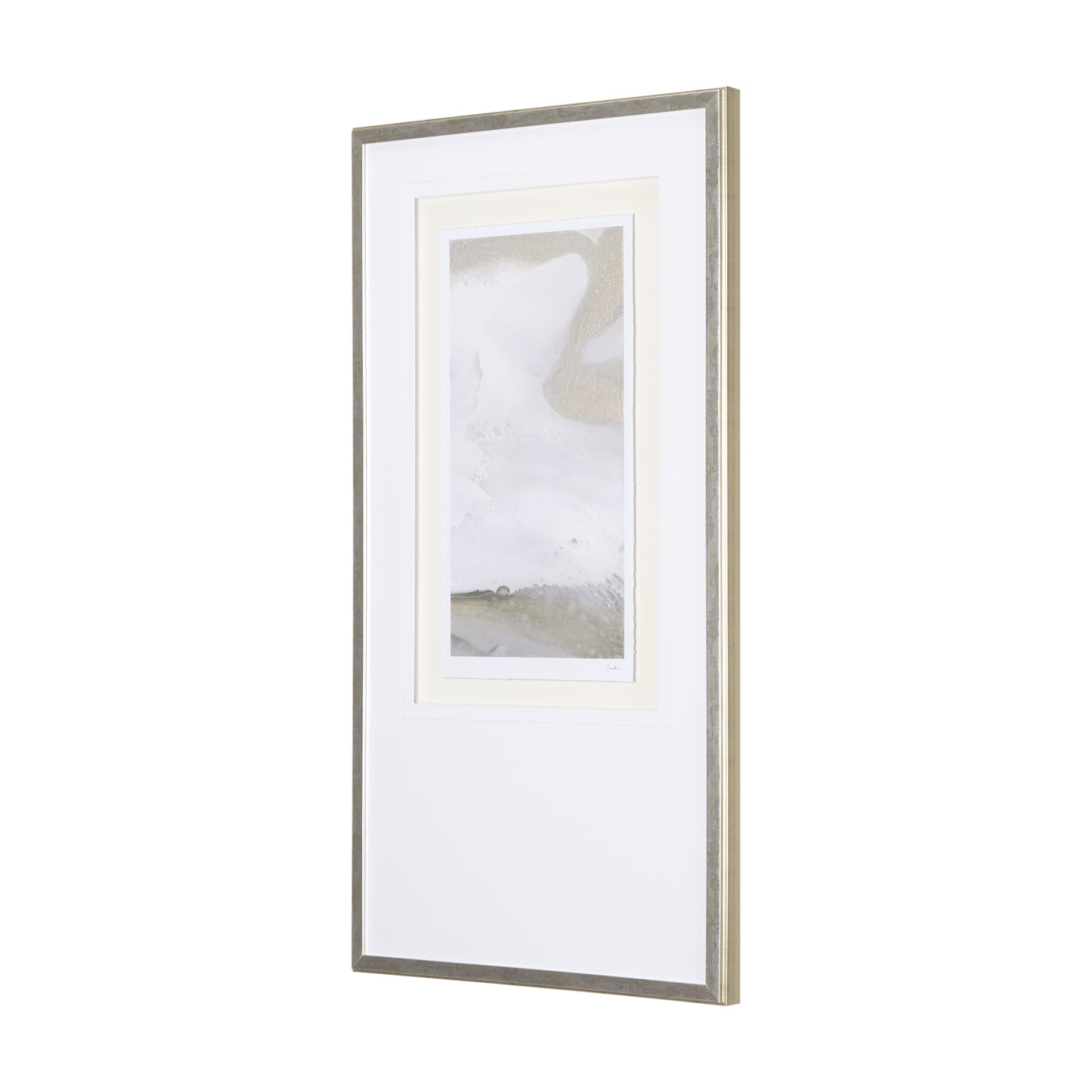 Sandy Waves III by Mercana Studio a Hand Embellished Textured Framed Art Print Matted under Glass — product photograph