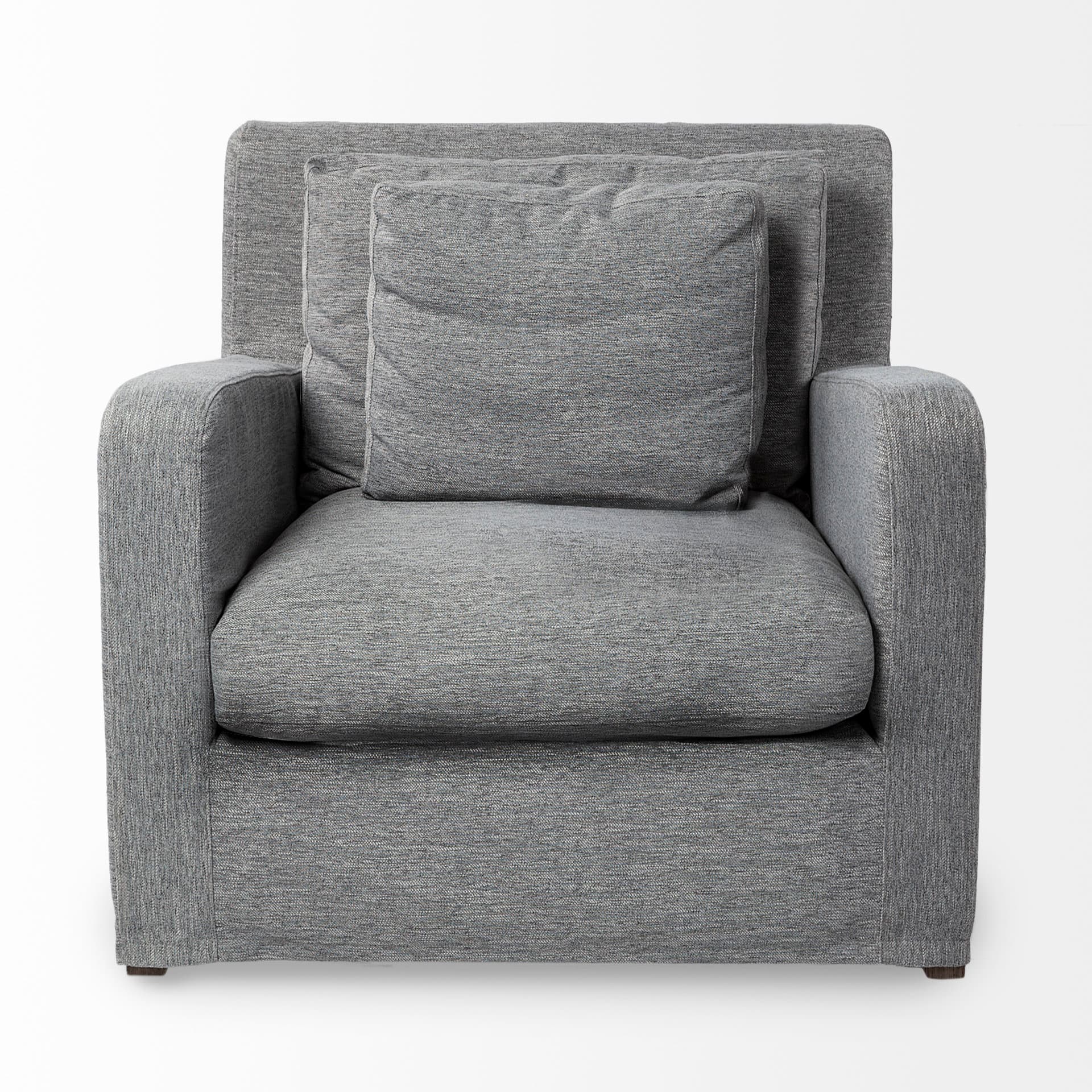 Denly III 38 X 38.25 X 34.5 Castlerock Gray Slipcover Upholstered Arm Chair — product photograph