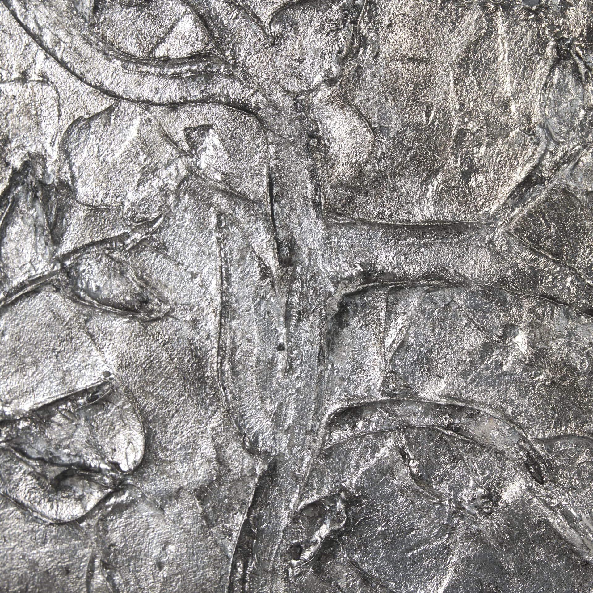 Pewter Leaves III by Morgan McLaren a Framed Art Print Matted under Glass — product photograph