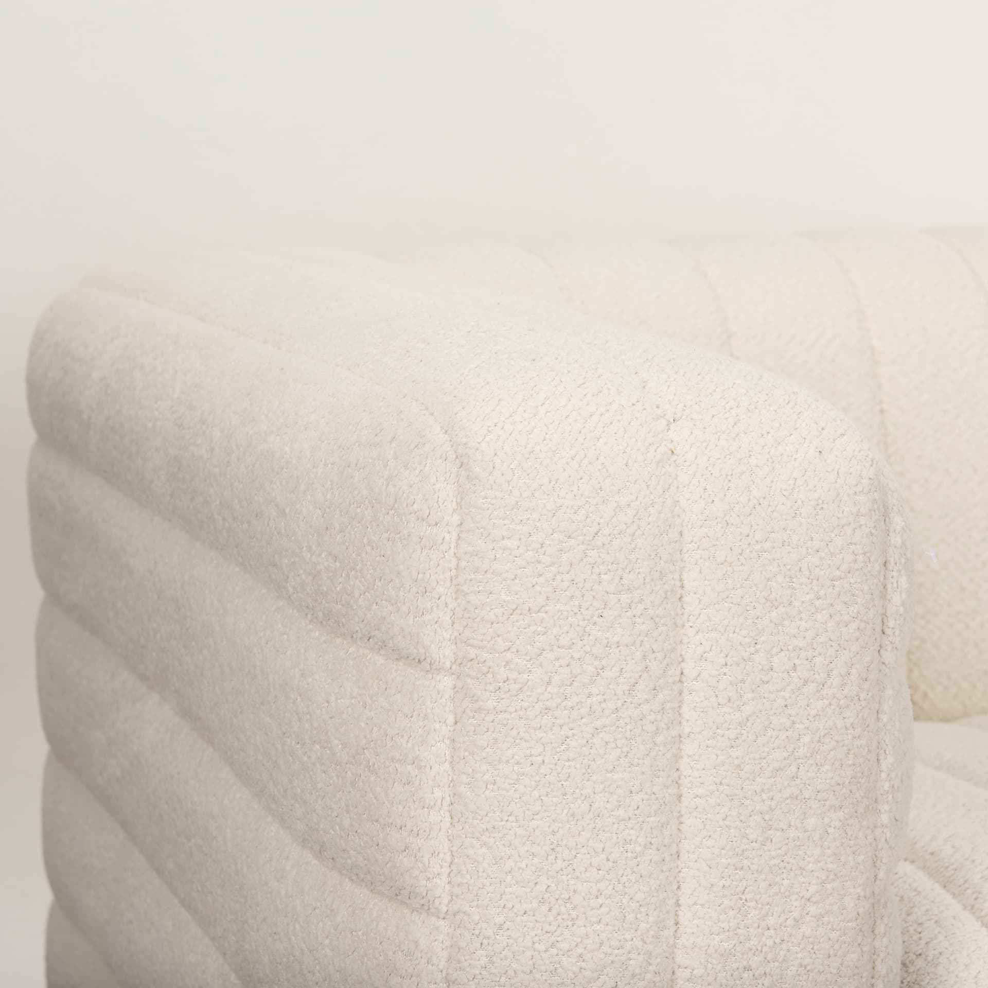 Ricciardo Cream Boucle Upholstered Arm Chair — product photograph