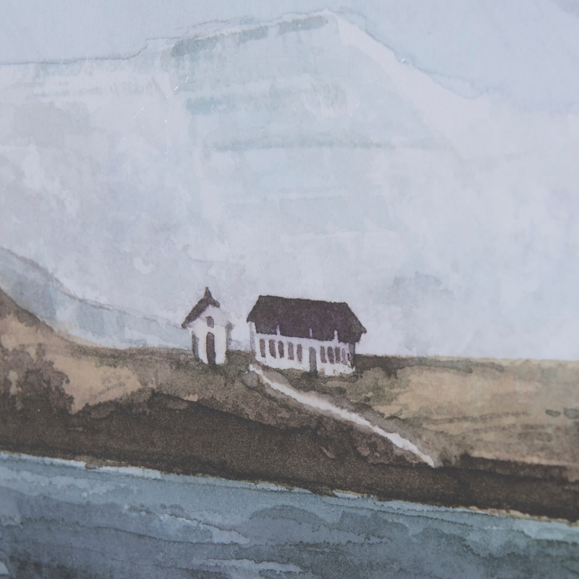 Icelandic Seascape by Jonathan Klassen Hand Embellished Textured Framed Art Print Matted under Glass — product photograph