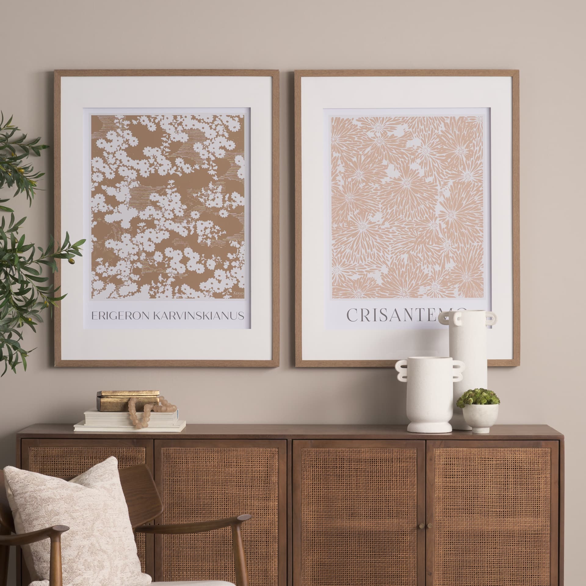 Belleza En Flores III by Mercana Studio a Framed Art Print Matted under Glass — product photograph