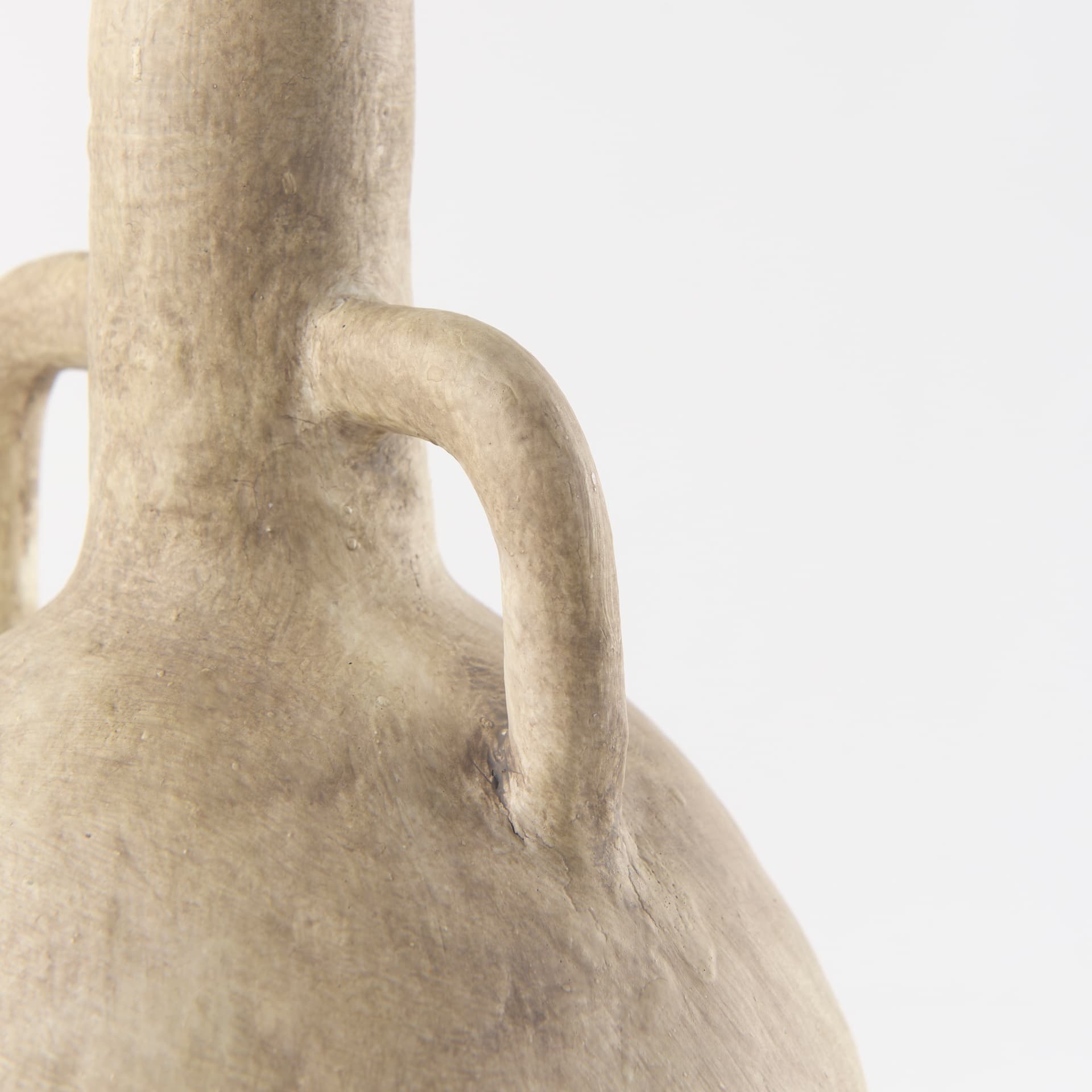 Zenni 6.1L x 6.1W x 12.0H Warm Beige Ceramic Vase — product photograph