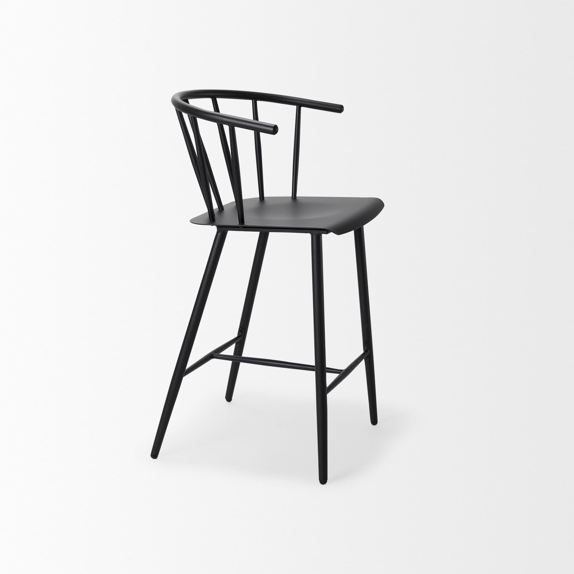 Colin Backless 38.2in Seat Counter Stool | Black Metal — product photograph