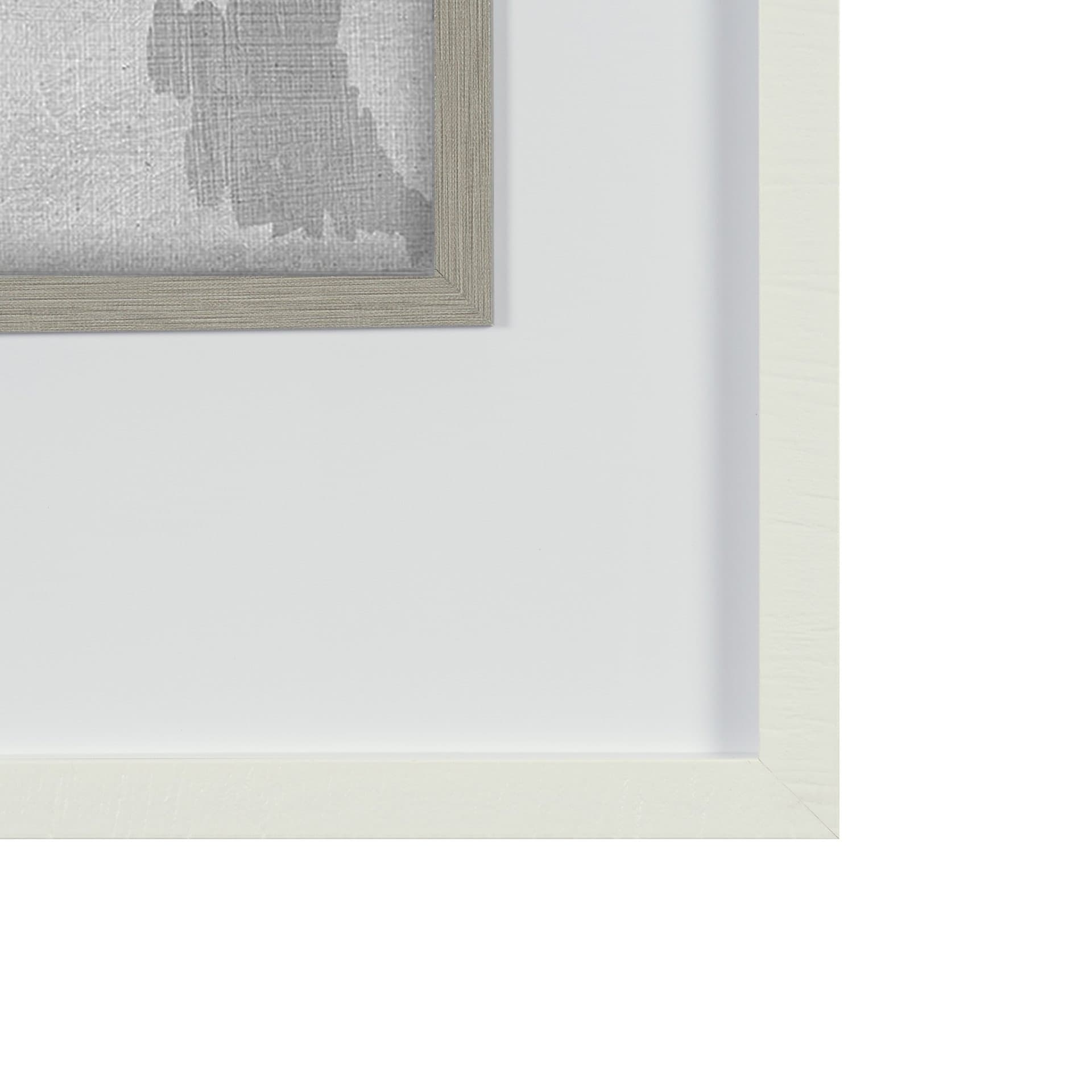 Shadow Ikat VI by Chariklia Zarris a Hand Embellished Textured Framed Art Print Matted under Glass — product photograph
