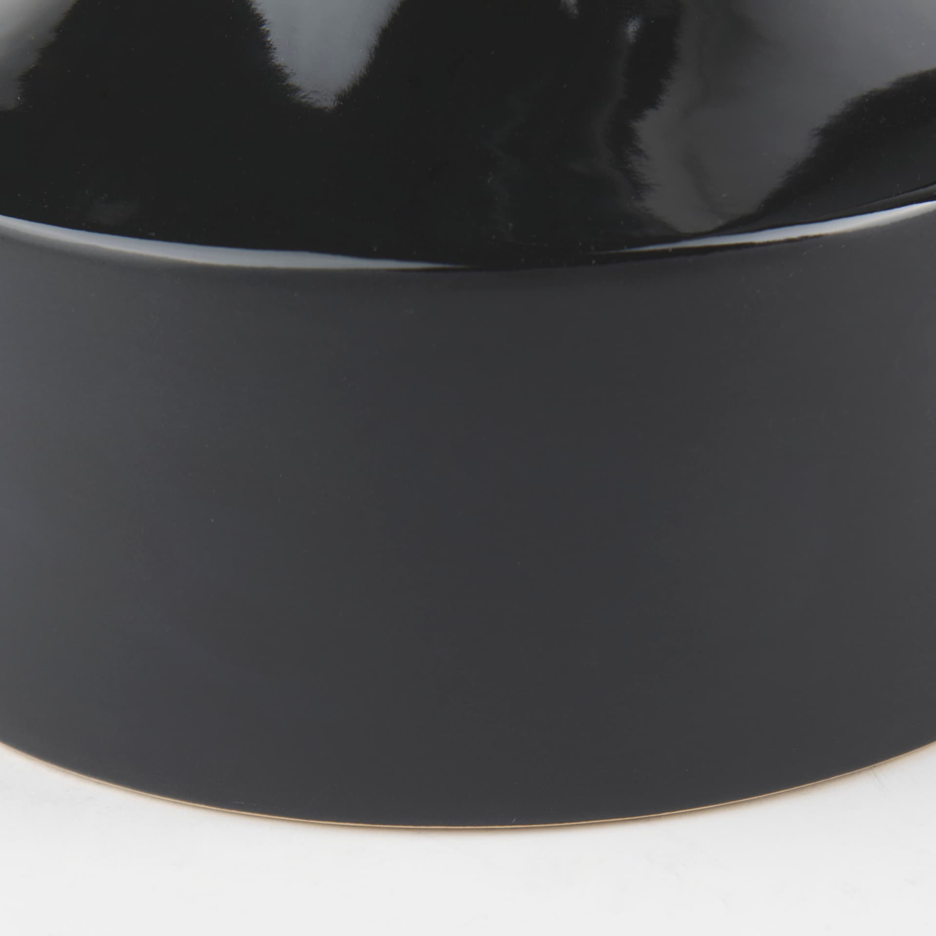 Burton 13.1H Large Glossy and Matte Black Ceramic Jug Vase — product photograph
